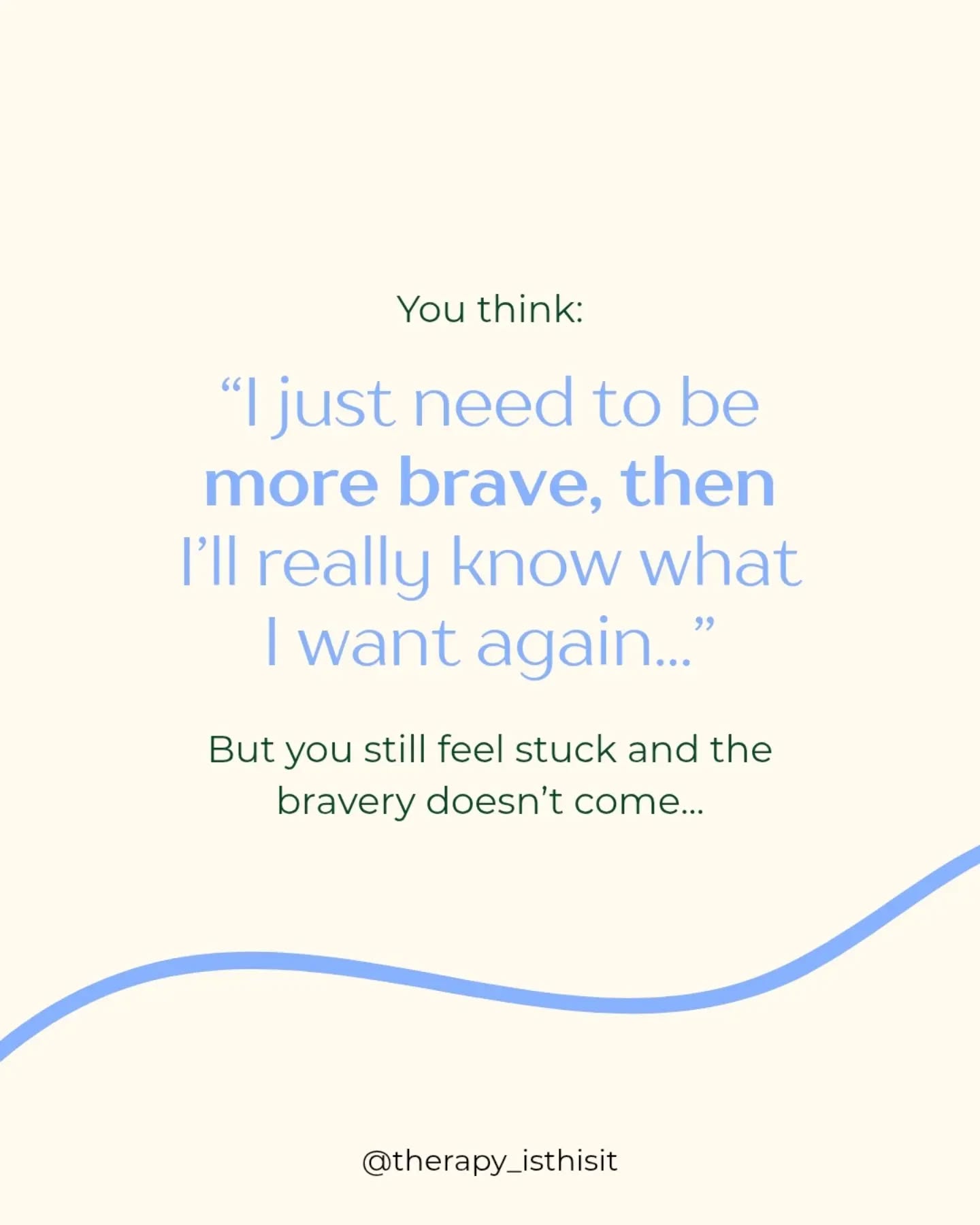 Spoiler: it's not about courage it's about alignment 👀
I dread to think how many hours I used to spend thinking there was something wrong with me because I didn't quite know what I wanted...
Watching your friends make those big life decisions with ease, makes you feel rubbish.
So you think: "I just need to be brave, then I'll start knowing what I want again"
The thing is, it doesn't really work that way. Sure, bravery can help, but ultimately decision-making is a lot easier when you know what you want and why.
This is what I help my clients with in therapy together ✨
It's a supportive hour out of your week where you can really focus in on yourself and start connecting with yourself again.
Decisions start to become easier and your day-to-day becomes exciting, instead of anxiety inducing.
Interested? I've just launched my 🆓 Masterclass called: 'What Do I Actually Want'
Designed to help you get started on your journey of knowing yourself again!
There's a link to it in my bio - as well as the link to my website where you can book to start therapy with me.
I'd love to support you 🫶
#therapyforoverthinking #therapyforwomenwantingmore #decisionparalysis #knowwhatiwant