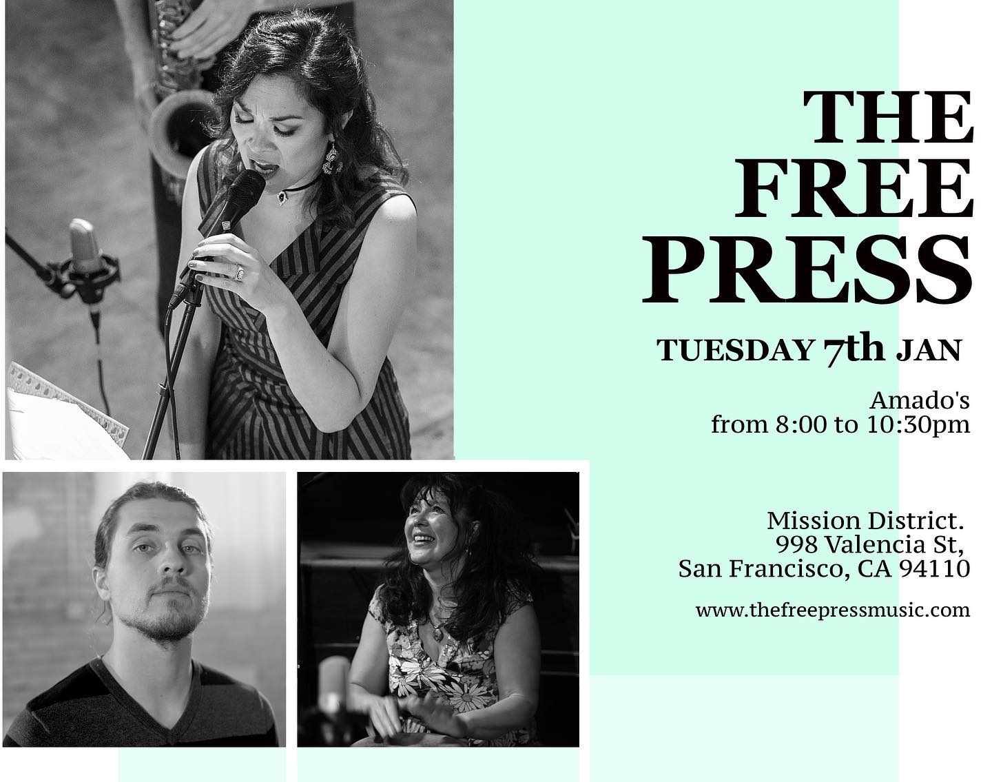 Next edition of Free Press is at Amado’s (@amados998) on 1/7/2020 from 8-10:30pm.