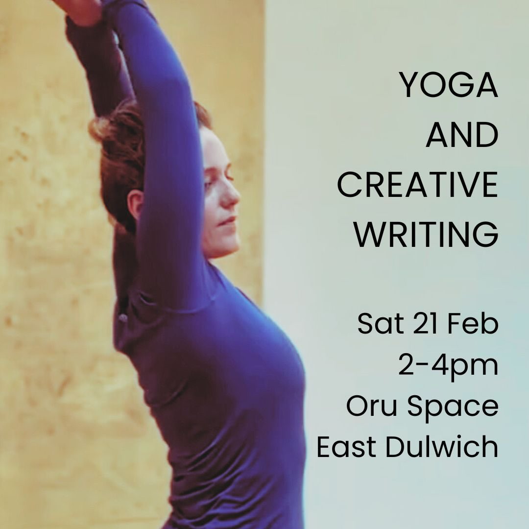 Couple spots left for this Saturday’s Yoga and Creative Writing workshop, Sat 2-4pm @oru_space East Dulwich.
Set your distractions and (natural) hesitations to one side and come learn how yoga can help you write. You’ll get some new words on the page and ideas into rhythm. We’ll start with a gentle yoga flow to get into the body and a short meditation, into some free writing, and then we’ll move into some fun writing exercises.
We say writing is thinking and yoga is a collecting of attention - come see what happens when you put the two together. 📝💥
Click on the Workshop link in my bio for booking link.