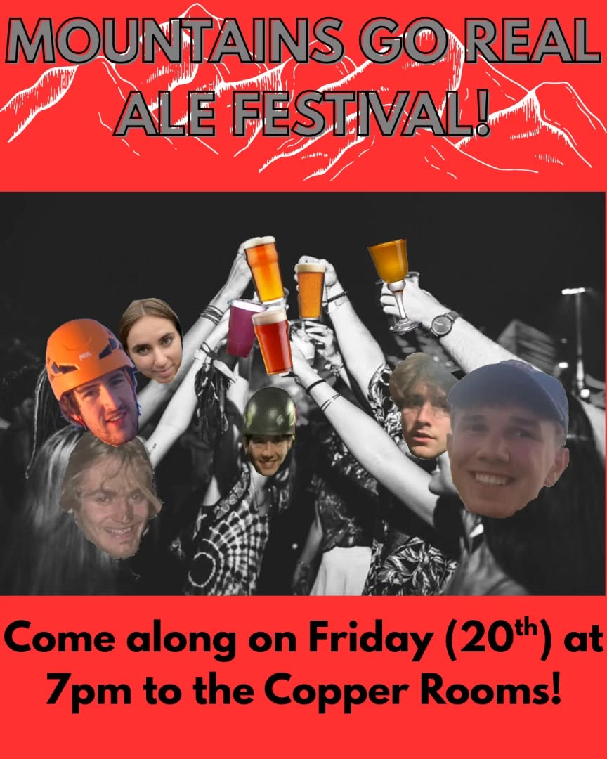 Get your drinking caps on and join us in the Copper Rooms for the 46th annual Real ale festival with 100+ beers, 50+ Ciders, some non alcoholic drinks and live music. Tickets can be purchased on the door for £4. Hope to see lots of you there !!