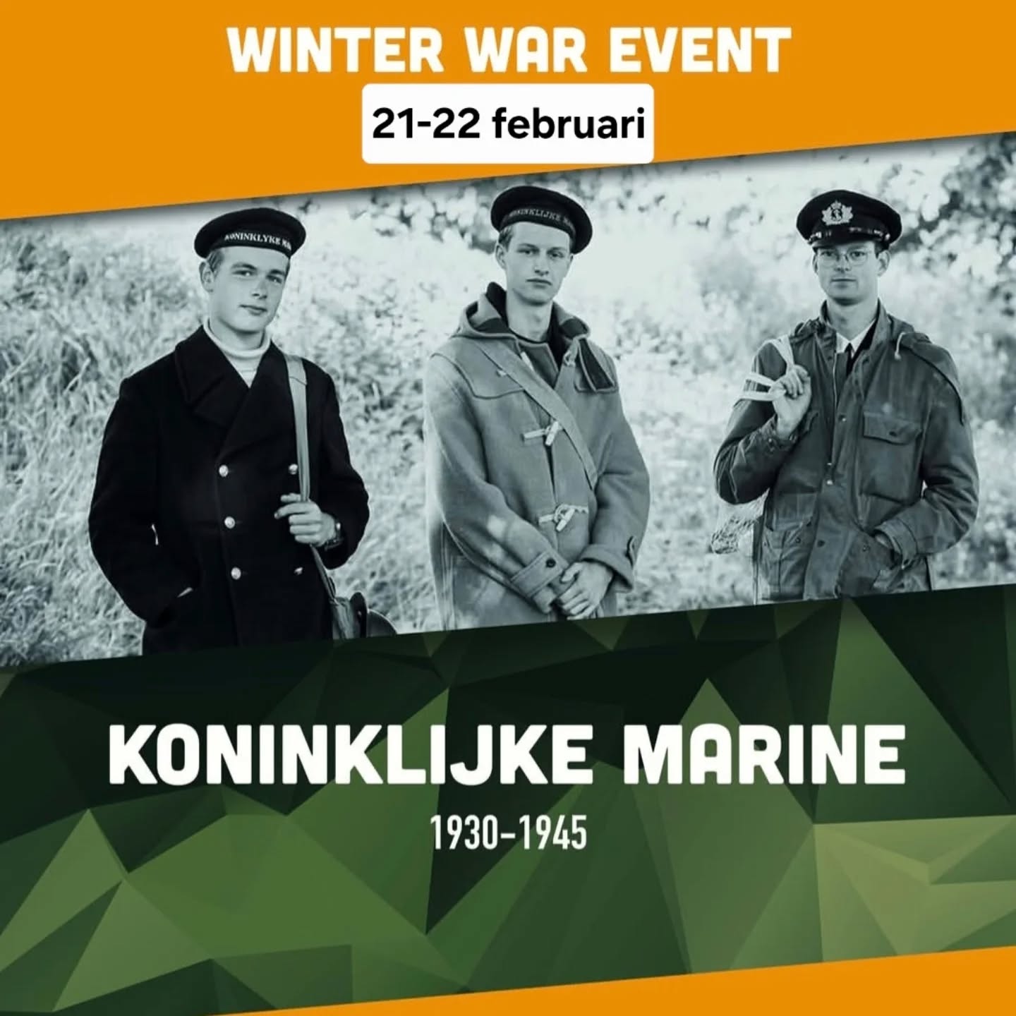 🇳🇱 Volgend weekend zijn wij weer aanwezig bij het evenement Winter War bij Museum Bevrijdende Vleugels. We zullen een display verzorgen van de Koninklijke Marine tijdens hun verblijf in Engeland tijdens WO2. De focus ligt dit keer op de vlooteenheden: onderzeedienst, administratie, adelborstenopleiding en nog veel meer. Tot dan!
#onzemarine #koninklijkemarine #ww2livinghistory
#ww2reenactment #royalnetherlandsnavy