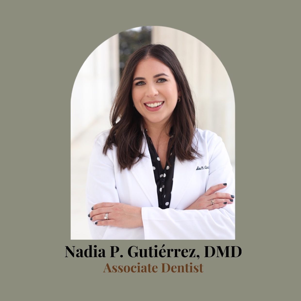 Meet our Associate, Dr. Nadia Gutiérrez! ✨👋
Dr. Gutiérrez was born and raised on the beautiful island of Puerto Rico. As a young woman, she decided to pursue a career that could embrace her love for science and art. Dr. Gutiérrez graduated from the University of Puerto Rico, Rio Piedras Campus, where she majored in Biology, and received her Bachelor of Science Degree. Subsequently, she continued her education and obtained her Doctorate in Dental Medicine in 2017 at the University of Puerto Rico, School of Dental Medicine. During her time in Dental School, she helped plan local community Dental Clinics and participated in missionary trips to Guatemala to serve less fortunate communities.
In July 2017, Dr. Gutiérrez continued her post-graduate studies in Montefiore Medical Center in New York City, where she completed a General Practice Residency in 2018. There, she developed as a professional by managing inpatient and outpatient dental treatment and dental emergencies. She was also responsible for treating patients in a hospital setting by performing ambulatory dental treatments in the operating room for medically compromised patients.
After completing her residency, she moved here to Washington, D.C, where she's been actively serving our community. During the peak of the COVID-19 pandemic in 2020, she worked vigorously with underserved communities ensuring that they were receiving proper dental emergency treatments. Her unique experiences and dental background have allowed her to care for patients of all ages and cultural backgrounds.
Today, Dr. Gutiérrez is ecstatic to have selected Pahlavani Dental as her new home, hoping to provide her patients with gentle, honest, and quality care. During Dr. Gutiérrez's Free time she, enjoys yoga, binge-watching TV, and spending time with her husband and two adorable dogs Mango and Guava, and extended family.
If you would like to hear more about Dr. Gutiérrez and Pahlavani Dental contact us at:
📞: (202)797-0090
📧: info@pahlavanidental.com
🧑💻: www.pahlavanidental.com