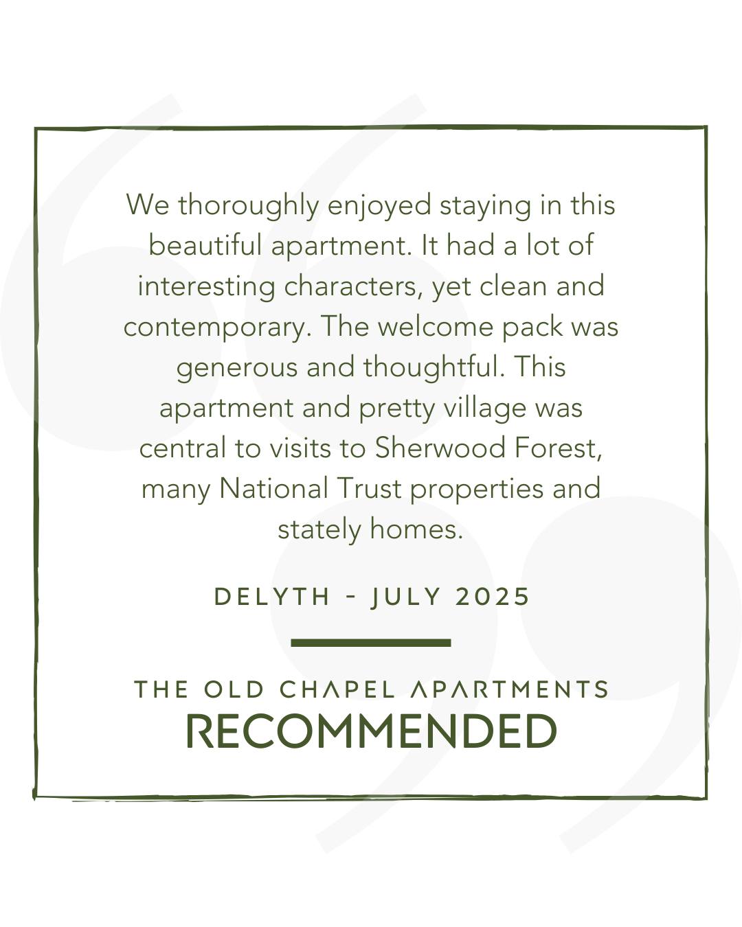 A stay full of character, comfort and countryside charm ✨
We love when guests take the time to explore everything the local area has to offer, and even more when they feel truly at home while doing it. Thank you for such kind words 💚
#VillageHolidays #GuestReview #CountrysideEscape #UKStaycation #SherwoodForest #NottinghamshireBreak #HolidayCottageUK #VisitNotts #CosyStays #NationalTrustDaysOut