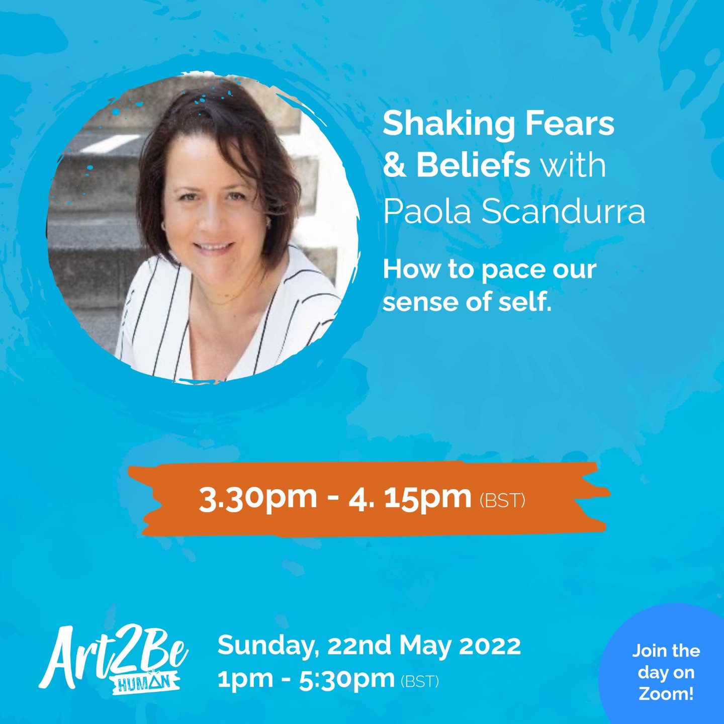 We're delighted to have Paola Scandurra amongst our facilitators this coming Sunday for Art2BeHuman Day 2022.
❤️A bit about the session...
Shaking Fears & Beliefs
Take a good measure of our hard-wired 'fear' response, add a firm belief that we 'can't change' and we get a familiar cocktail, but can we mix and blend a different cocktail by pacing our sense of self?
❤️A bit about Paola...
It's a challenge to summarise in a few words the wealth of expertise and wisdom Paola brings to her session. As an educator and coach Paola’s passion for learning and development has propelled her through various training roles and change initiatives in hospitality; as a life student and therapist there is a personal understanding of how each of us does our own emotional and mental wellbeing, how we disconnect or strengthen it and the impact in the boardroom and home life.
We're in safe hands everybody! 😉
#art2behumanday2022 #art2behuman #learning #connection #choice #believeinyourself