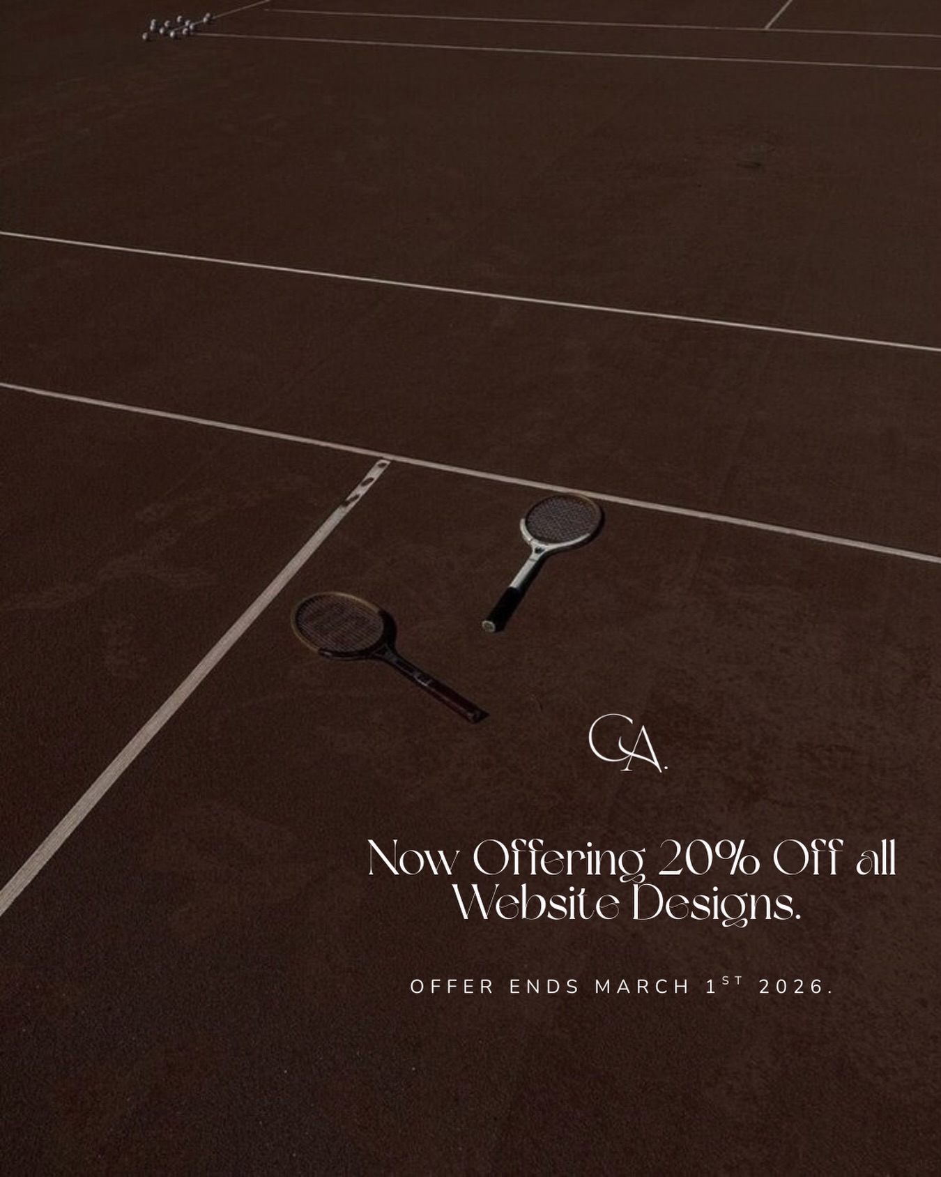 If your website isn’t converting, it’s time for a winning redesign.
We’re now offering 20% OFF all website designs, but only until March 1st, 2026.
Clean design. Seamless user experience. Built to grow your brand online.
Secure your spot before the offer ends. DM us or enquire via our website today.
#WebsiteDesign #WebDesignOffer #BusinessGrowth #CreativeStudio
