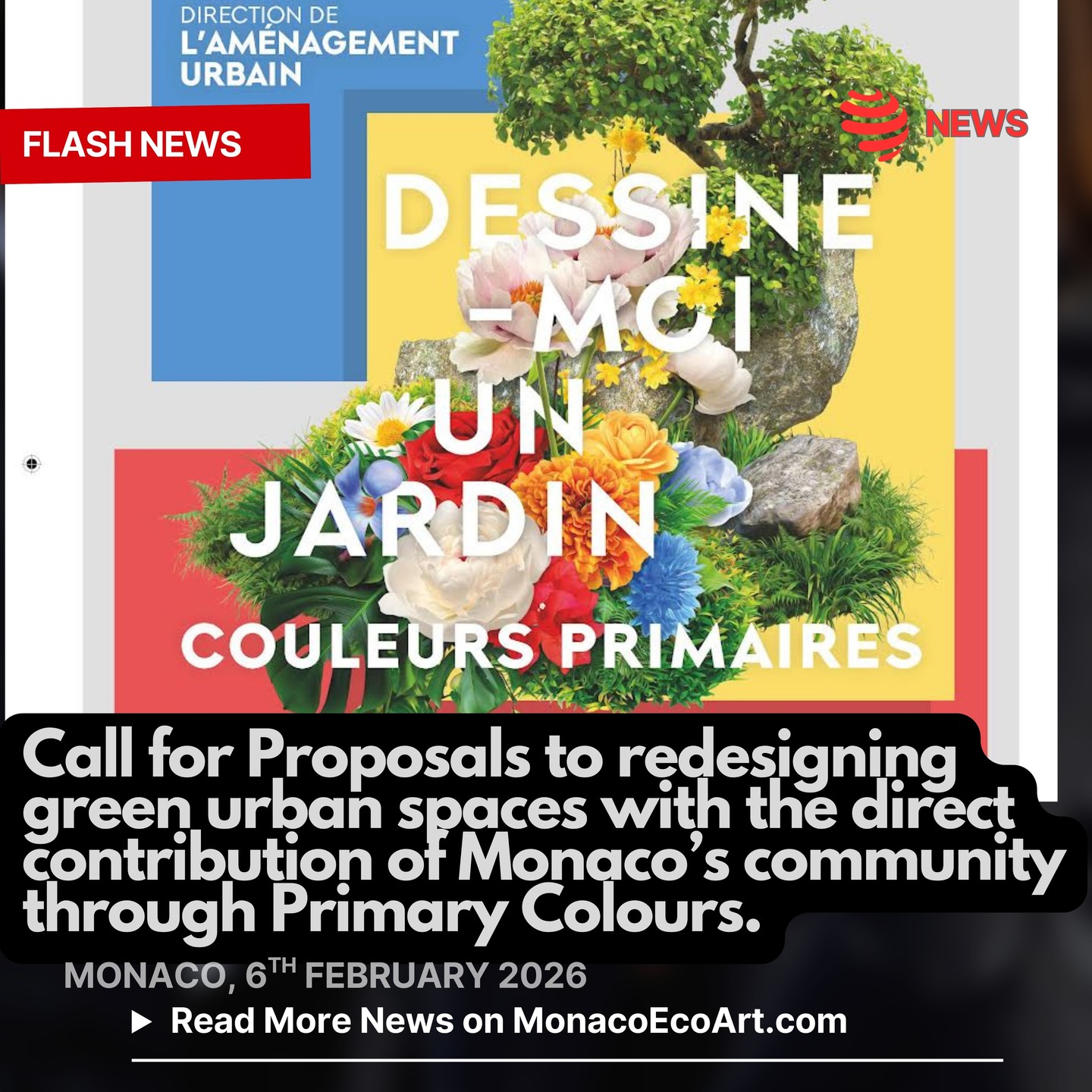 @mo.eco_art #flash #news #competition #creativity #montecarlo #callforproposals 🇲🇨 🌾🌻 Monaco Directorate of Cultural Affairs and the Directorate from Urban Development has just launched the second #edition of the Competition for Floral Creation, “Dessine-moi un Jardin” (Draw me a Garden), inspired by Primary #Colours (Blue, Yellow and Red), aimed at improving the #urban #aesthetic through the direct #involvement of the community of citizens and residents 👥ℹ️ The ongoing competition, open to all, both amateurs and skilled gardeners based in Monaco, is carried out by registration within the limits of available places: you can apply online through Culture.com or in person by visiting the Cultural Affairs Department (4, Bd des Moulins, 98000 Monaco) by the 27th February 2026 🪴🌷Being part of the "Renaturer la Ville” (Renaturing the City) imitative launched by the Prince’s Government @gvt_monaco and implemented by the Urban Development Department, this unique contest will allow selected #participants to see their urban #landscape projects realised on the 29th March 2026, through their own involvement guided by a #professional team from the Urban Development Directorate (DAU) who will provide them with #equipment and floral species 🏅🌿In June 2026, the best floral compositions will be #awarded on the occasion of a ceremony that will celebrate the leading vegetable and aesthetic evolution during the #spring months 📸 Copyright: © Direction de la Communication - Layout and Contents: © MonacoEcoArt.com