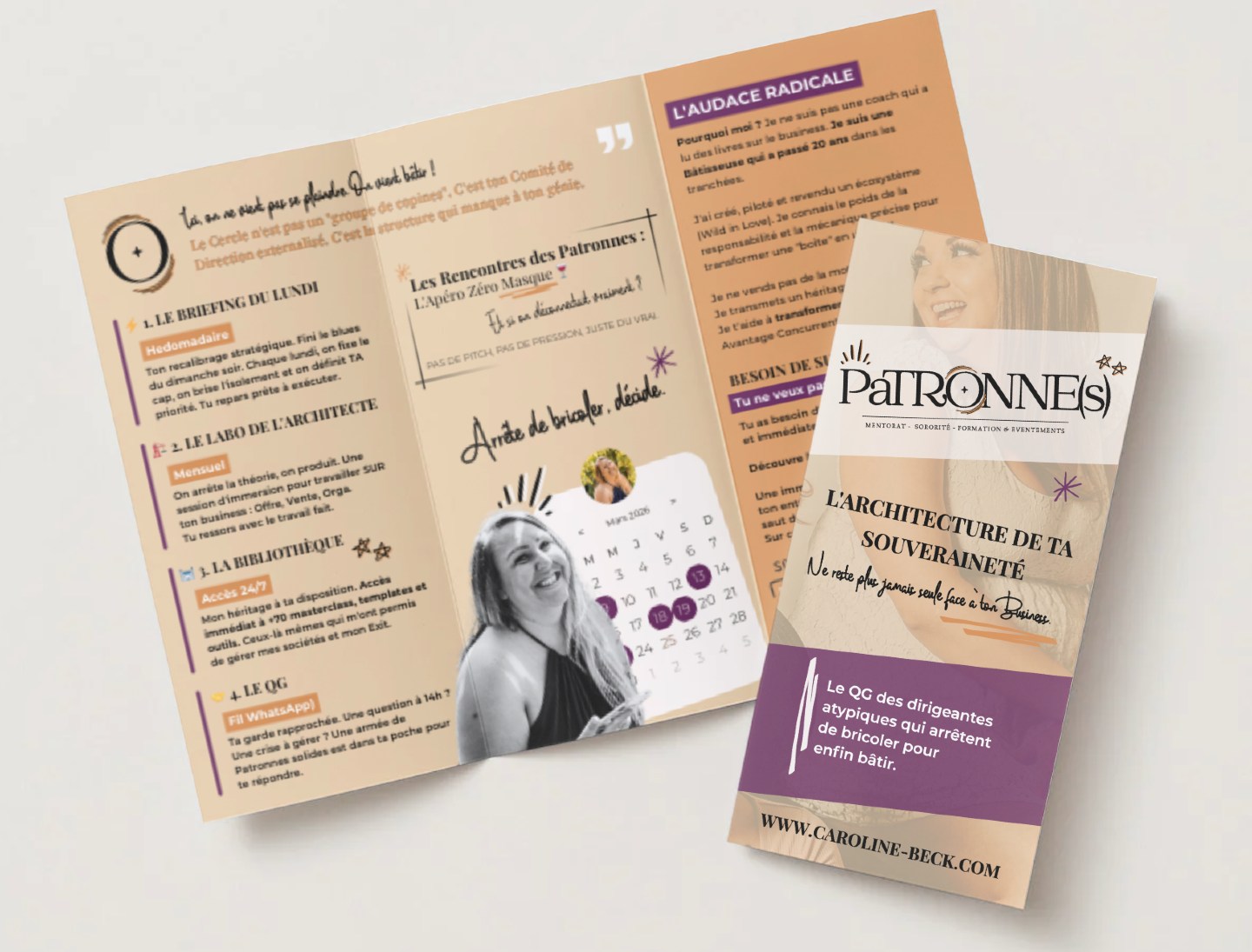 Fini le virtuel. On passe à la matière. 🏗️
Pendant des mois, on pense, on strate, on aligne des idées sur un écran. Mais un Business ne se construit pas dans le Cloud.
Il se construit dans le réel.
Voici un aperçu du "Plan" que je remettrai en main propre aux premières Bâtisseuses qui nous rejoindront le 26 février.
Ce n'est pas un flyer.
C'est la carte de votre prochaine étape de croissance.
C'est l'architecture du Cercle des Patronnes.
Les couleurs ne sont pas là pour faire joli (même si j'adore ce Prune et cet Ocre !).
Elles marquent votre territoire :
🟣 La profondeur de la stratégie.
🟠 L'action radicale.
Hâte de voir ce document entre vos mains.
Ça devient sérieux.
Ce dépliant contient l'accès à la Citadelle (et le QR Code vers le tarif fondateur qui disparaîtra le 1er mars 🤫).
👇 Qui sera là pour récupérer son exemplaire ?
#ArchitectureBusiness #CercleDesPatronnes #EntrepreneuriatFéminin #Alsace #HighTicket #Neuroatypique