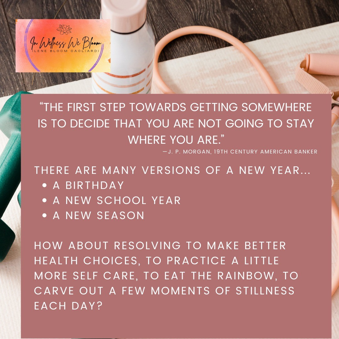 Resolutions are daunting and so very disappointing when we think we've "failed", yet again! Forget them! Small changes, big outcomes when they accumulate. One step at a time. We are human beings and need kindness to bloom. Kill yourself with kindness this year!
