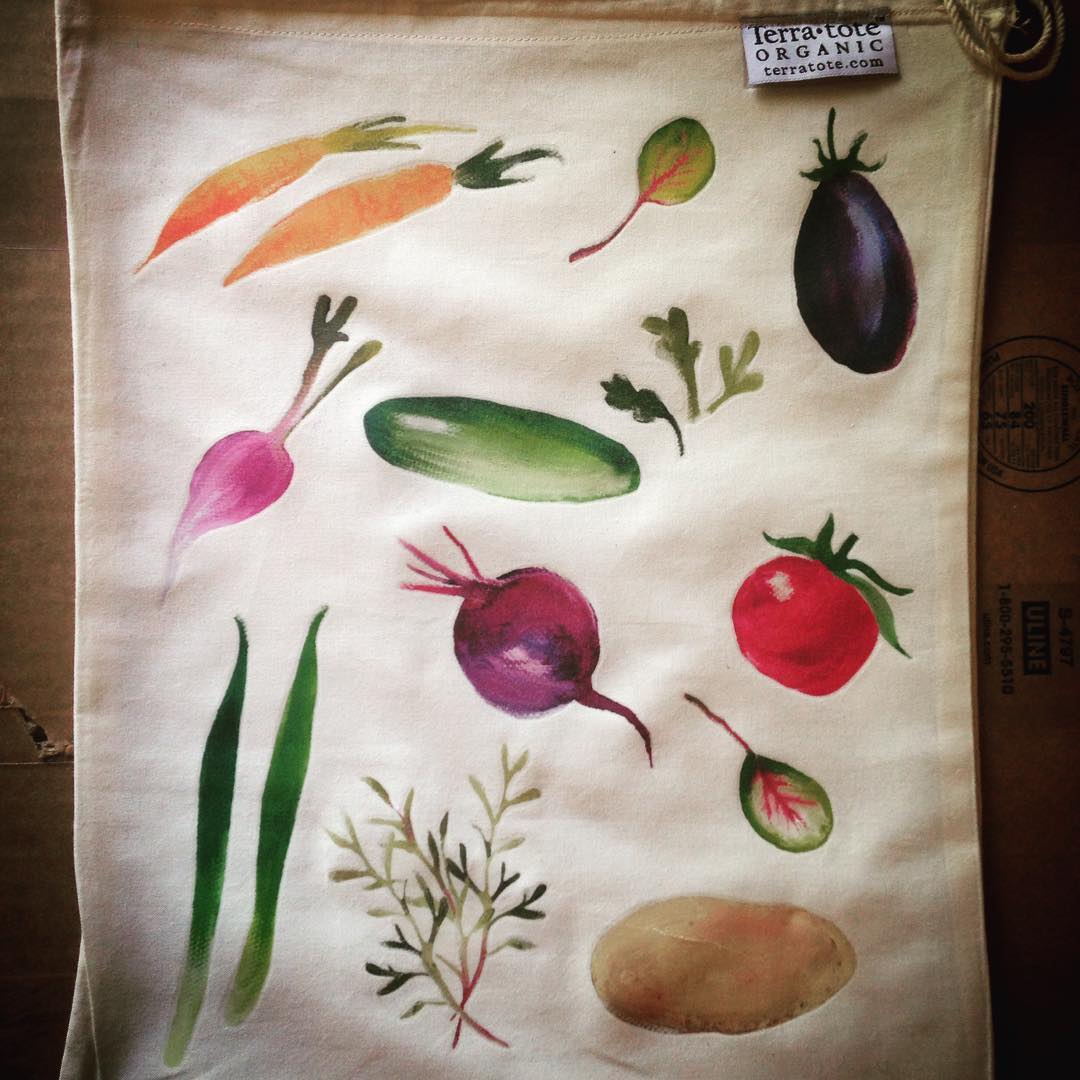 Our delightful veggie produce bag is almost to market #organic #producebags #terratoteorganic