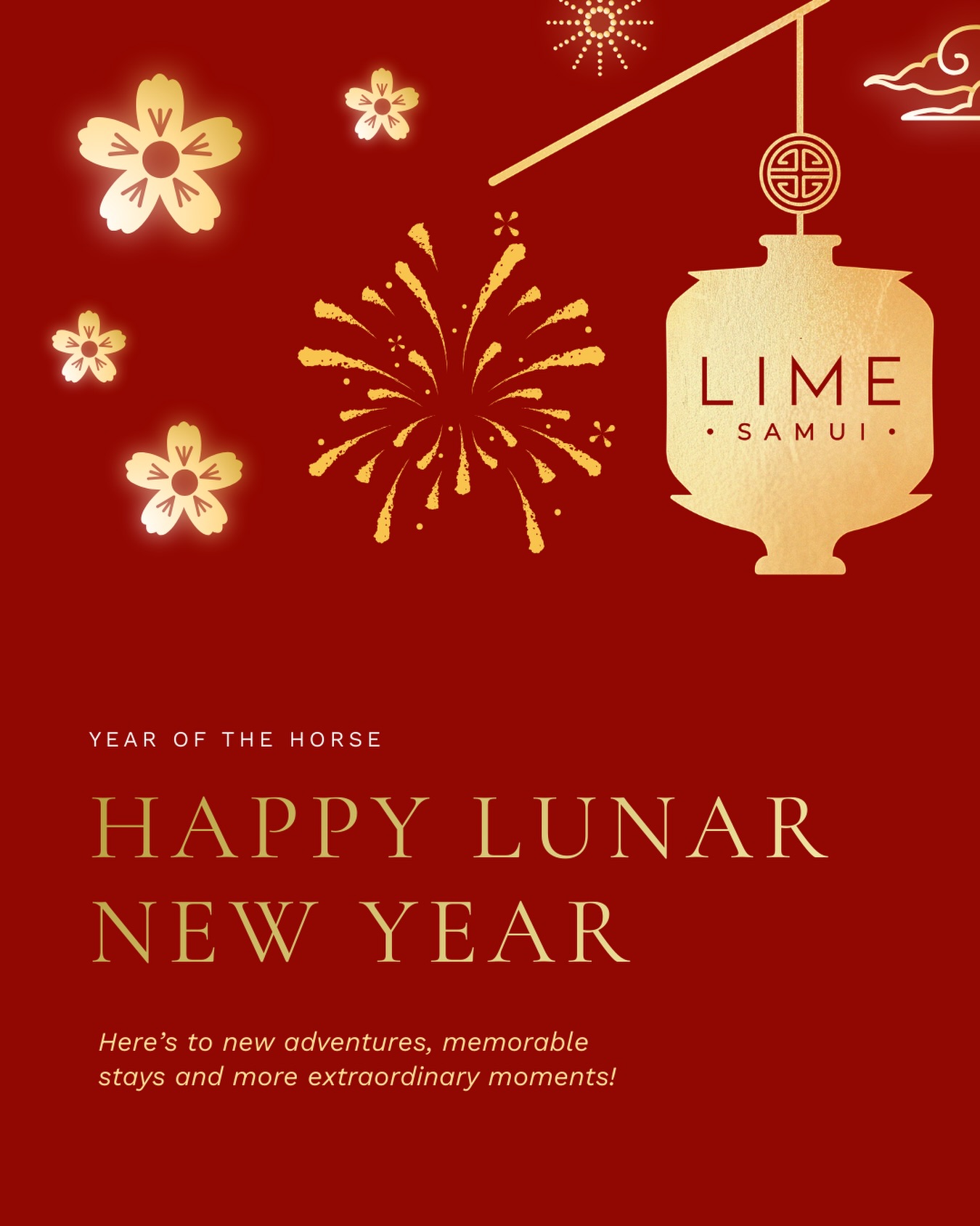 Wishing you joy, prosperity, and plenty of golden moments this Lunar New Year 🐎✨
#LimeSamuiVillas #YearoftheHorse #LunarNewYear
