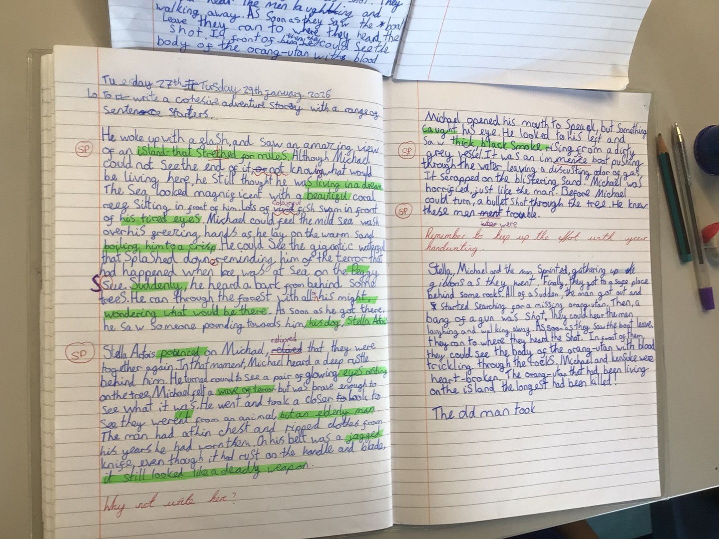 Our Year 5 children have been diving into Kensuke’s Kingdom and crafting their own thrilling adventure stories! They’ve shown incredible dedication in editing their tales to make them even more exciting.
#YoungWriters #AdventureAwaits #KensukesKingdom #ProudSchool #LiteracyMatters
