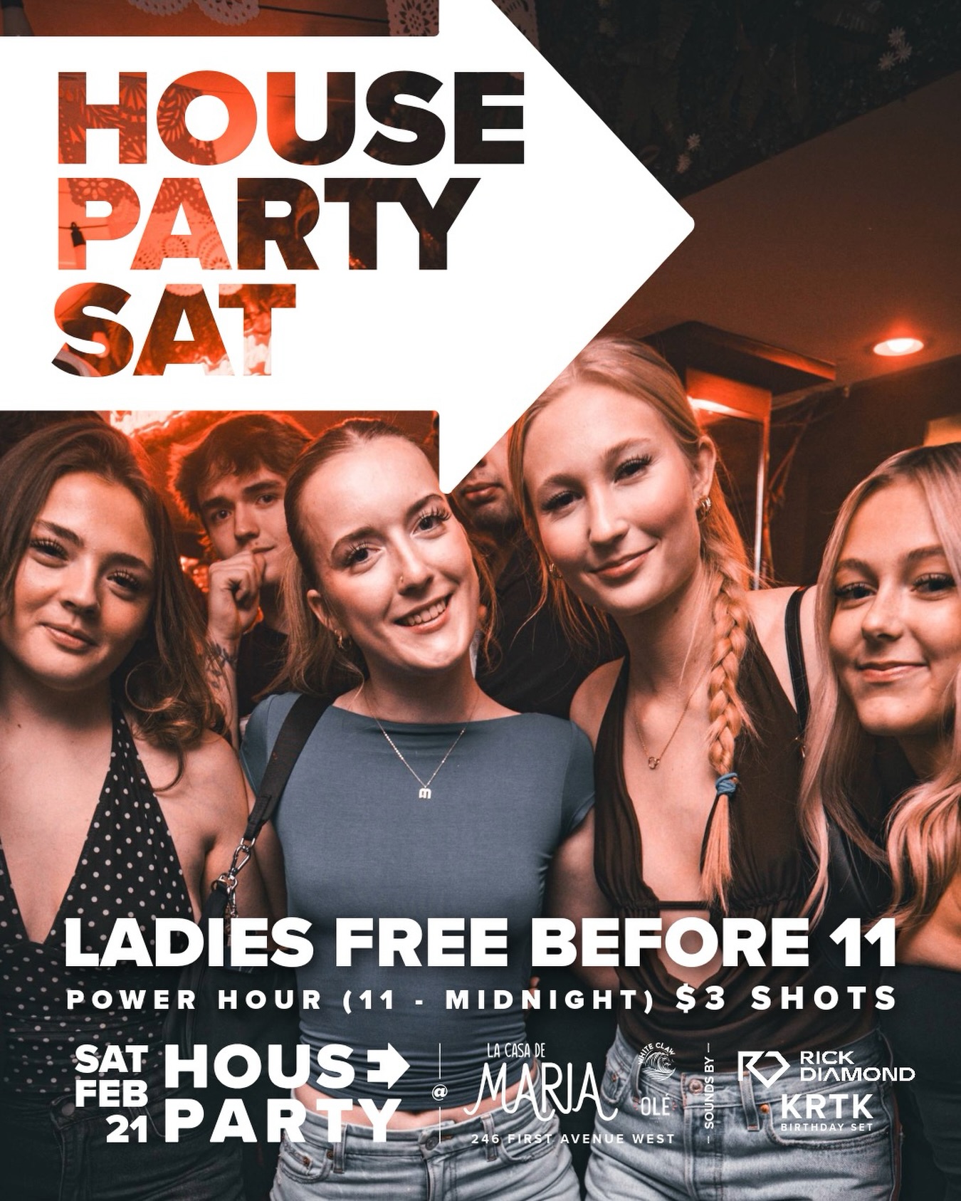 Time to lock in 🔥 Your favourite Saturday bar night is back again with @rickdiamond6 + @krtkmusic on the decks. Don’t forget about our power hour special ($3 shots until midnight 🥃 Pull through and let’s make the night hit.
Welcome Home 🏠
.
.
.
.
.
.
#houseparty #northbay #canadore #nipissing #saturday