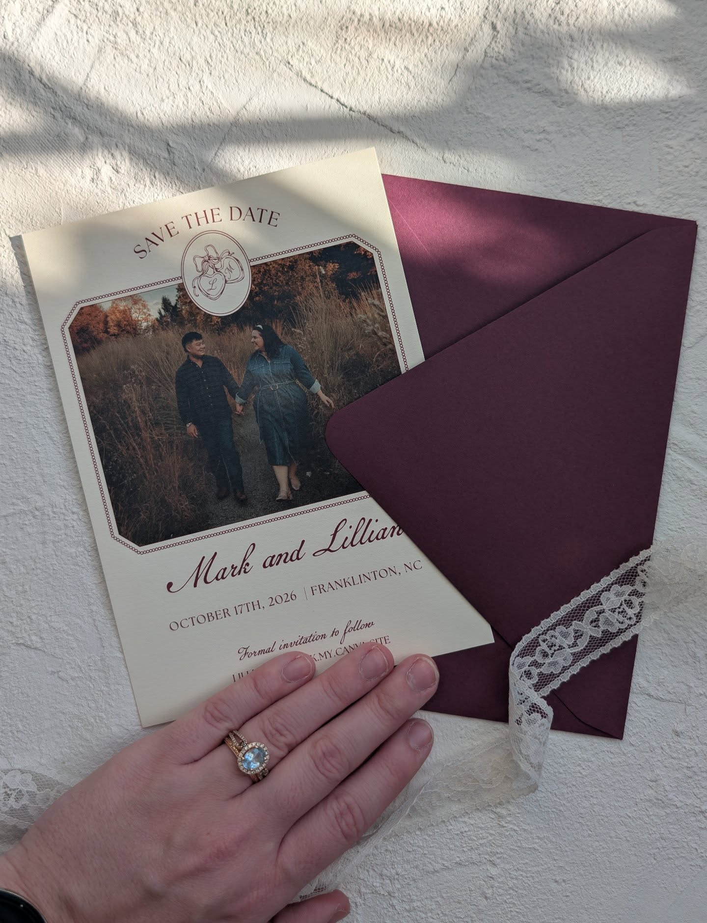The first glimpse of forever ✨
These save the dates for L&M feature a custom illustrated wedding logo and romantic hues of deep red. I absolutely love how these turned out and I can't wait for the rest of their wedding stationery to come to life 😍 💌
#customsavethedates #stationerydesign #weddinginspo #2026bride #2026weddings