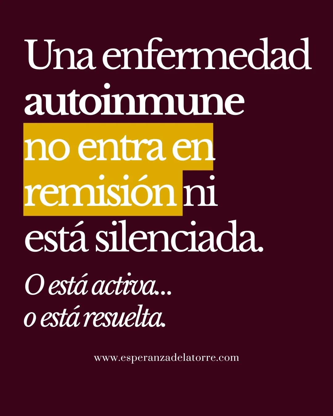 Lo primero que ocurre es esto: ๐ง๐จ ๐จ๐๐ฅ๐ข๐ ๐ ๐ ๐ง๐๐๐.
No obliga a ๐๐๐๐๐๐๐๐๐๐ ๐๐ ๐
๐๐๐๐รณ๐๐๐๐๐.
No obliga a ๐๐๐๐๐๐๐๐๐๐ ๐๐ ๐๐๐๐รณ๐๐๐๐๐.
No obliga a ๐๐๐๐๐๐๐๐๐๐๐ ๐๐รฉ ๐๐๐๐๐๐รณ ๐๐๐๐๐๐๐๐๐.
Solo implica que ๐ฅ๐ ๐๐ง๐๐๐ซ๐ฆ๐๐๐๐ ๐ฌ๐ข๐ ๐ฎ๐ ๐๐กรญโฆ pero quieta.
Dormida.
Latente.
๐๐ฌ๐ฉ๐๐ซ๐๐ง๐๐จ.
๐ ๐๐ฌ๐ ๐ข๐๐๐ ๐ฌ๐ ๐ข๐ง๐ฌ๐ญ๐๐ฅ๐ ๐ฉ๐ซ๐จ๐๐ฎ๐ง๐๐๐ฆ๐๐ง๐ญ๐.
Vives mejor, sรญ.
๐๐๐ซ๐จ ๐๐จ๐ง ๐ฅ๐ ๐ฌ๐จ๐ฆ๐๐ซ๐ ๐๐ ๐ช๐ฎ๐ ๐ฉ๐ฎ๐๐๐ ๐ฏ๐จ๐ฅ๐ฏ๐๐ซ.
Con la sensaciรณn de que hay algo dentro de ti que nunca se fue. Con la narrativa de que ๐ญ๐ฎ ๐๐ฎ๐๐ซ๐ฉ๐จ ๐๐ฌ ๐ญ๐๐ซ๐ซ๐ข๐ญ๐จ๐ซ๐ข๐จ ๐ข๐ง๐๐ข๐๐ซ๐ญ๐จ.
Sin embargo, desde cรณmo funciona el organismo, esto no se sostiene.
El cuerpo no guarda โerroresโ biolรณgicos en pausa.
No mantiene enfermedades en una habitaciรณn oscura ๐๐ฌ๐ฉ๐๐ซ๐๐ง๐๐จ ๐๐ฅ ๐ฆ๐จ๐ฆ๐๐ง๐ญ๐จ ๐๐๐๐๐ฎ๐๐๐จ para reaparecer.
๐๐ฅ ๐๐ฎ๐๐ซ๐ฉ๐จ ๐ซ๐๐ฌ๐ฉ๐จ๐ง๐๐ ๐ ๐ข๐ฆ๐ฉ๐๐๐ญ๐จ๐ฌ ๐๐จ๐ง๐๐ซ๐๐ญ๐จ๐ฌ.
A vivencias que lo desbordan.
A conflictos que se viven con una intensidad especรญfica.
Y cuando aquello que activรณ el proceso deja de estar presente, ๐๐ฅ ๐จ๐ซ๐ ๐๐ง๐ข๐ฌ๐ฆ๐จ ๐๐๐ฃ๐ ๐๐ ๐๐ฃ๐๐๐ฎ๐ญ๐๐ซ๐ฅ๐จ.
No porque alguien lo haya silenciado.
๐๐จ ๐ฉ๐จ๐ซ๐ช๐ฎ๐ ๐ฅ๐ ๐ฆ๐๐๐ข๐๐๐๐ขรณ๐ง ๐ฅ๐จ ๐ก๐๐ฒ๐ ๐๐จ๐ง๐ฏ๐๐ง๐๐ข๐๐จ.
No porque la enfermedad estรฉ dormida.
๐๐ข๐ง๐จ ๐ฉ๐จ๐ซ๐ช๐ฎ๐ ๐ฒ๐ ๐ง๐จ ๐ก๐๐ฒ ๐ซ๐๐ณรณ๐ง biolรณgica para sostenerlo.
Lo que vuelve ๐ง๐จ ๐๐ฌ ๐ฎ๐ง๐ ๐๐ง๐๐๐ซ๐ฆ๐๐๐๐ ๐๐๐ฉ๐ซ๐ข๐๐ก๐จ๐ฌ๐.
Lo que vuelve โcuando vuelveโ es la reactivaciรณn de una vivencia del mismo contenido. ๐ ๐๐ฌ๐ญ๐จ ๐๐๐ฆ๐๐ข๐ ๐ญ๐จ๐๐จ.
Porque entonces ๐๐ฅ ๐ฉ๐ซ๐จ๐๐ฅ๐๐ฆ๐ ๐ง๐จ ๐๐ฌ ๐ช๐ฎ๐ ๐๐ฅ๐ ๐จ โ๐ฏ๐ข๐ฏ๐ ๐๐๐ง๐ญ๐ซ๐จ ๐๐ ๐ญ๐ขโ. El problema es que algo en tu historia sigue activo.
Llamarlo remisiรณn o silenciada ๐ฆ๐๐ง๐ญ๐ข๐๐ง๐ ๐ฅ๐ ๐ข๐๐๐ ๐๐ ๐๐ฆ๐๐ง๐๐ณ๐. Comprender el sentido ๐๐๐ฏ๐ฎ๐๐ฅ๐ฏ๐ ๐๐จ๐ก๐๐ซ๐๐ง๐๐ข๐.
Y cuando hay coherencia, ๐๐ฅ ๐๐ฎ๐๐ซ๐ฉ๐จ ๐ง๐จ ๐๐ฌ ๐ข๐ฆ๐ฉ๐ซ๐๐๐๐๐ข๐๐ฅ๐.
Es exacto. ๐ ๐ฎ๐ง ๐จ๐ซ๐ ๐๐ง๐ข๐ฌ๐ฆ๐จ ๐๐ฑ๐๐๐ญ๐จ ๐ง๐จ ๐ฌ๐ ๐ญ๐๐ฆ๐.
Se comprende.
Y lo que se comprende ๐๐๐ฃ๐ ๐๐ ๐ฏ๐ข๐ฏ๐ข๐ซ๐ฌ๐ ๐๐จ๐ฆ๐จ ๐๐ฆ๐๐ง๐๐ณ๐ y como condena.
