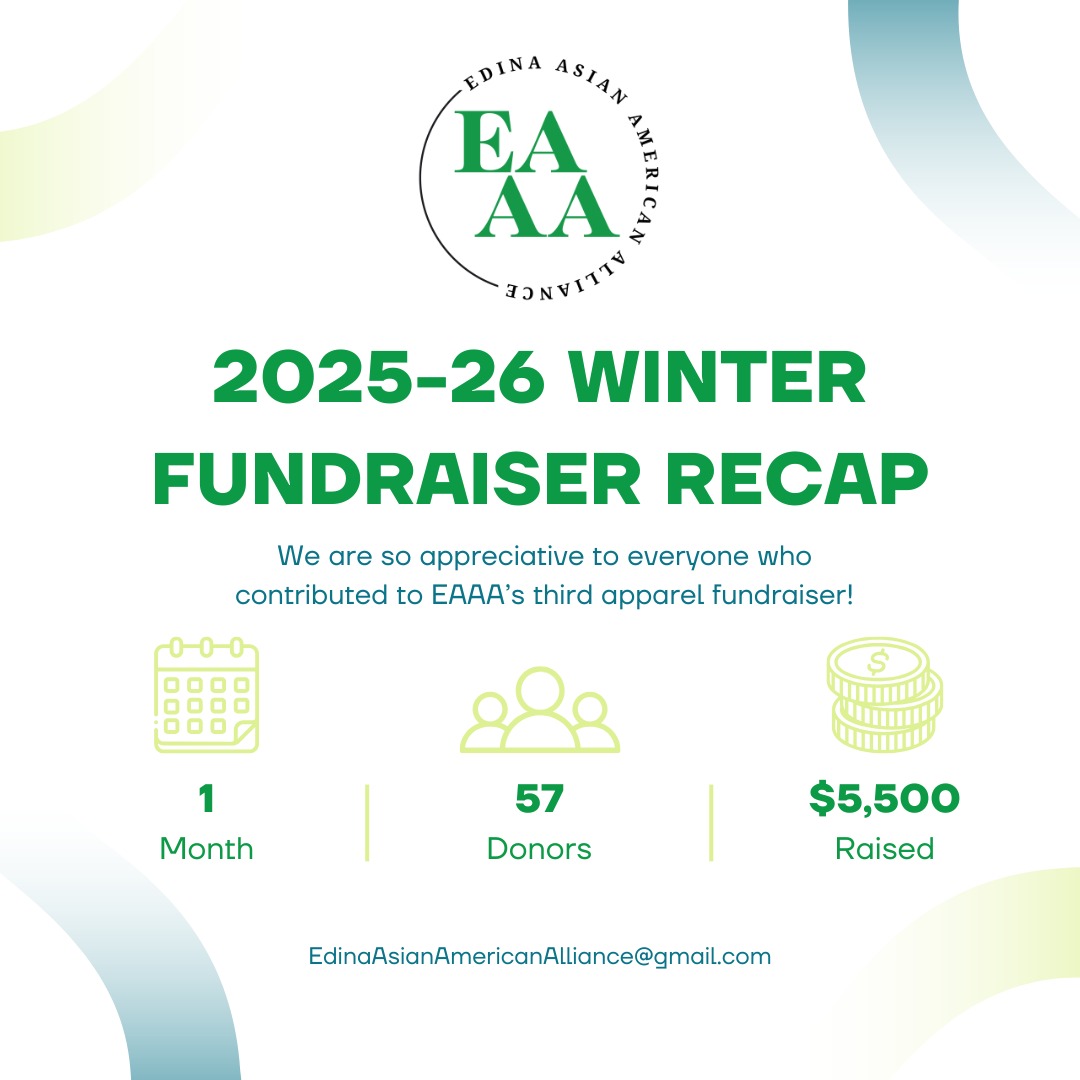 We are in a hard time. Thank you so much to the 57 individual donors who made EAAA's 3rd Annual Fundraising Campaign a success despite -- or because -- of these hard times. For seeing the value of EAAA's work: to set us up for the remaining year's goal toward $20,000, in order to Fund our Annual May Asian American Pacific Islander (AAPI) Month Festival and to set aside funds for the following fiscal year's activities (for example: our Fall Microgrants, Diwali @ 50th & France) -- and all of the less-seen work in between. We survive and thrive due to you and your generosity. Thank you.