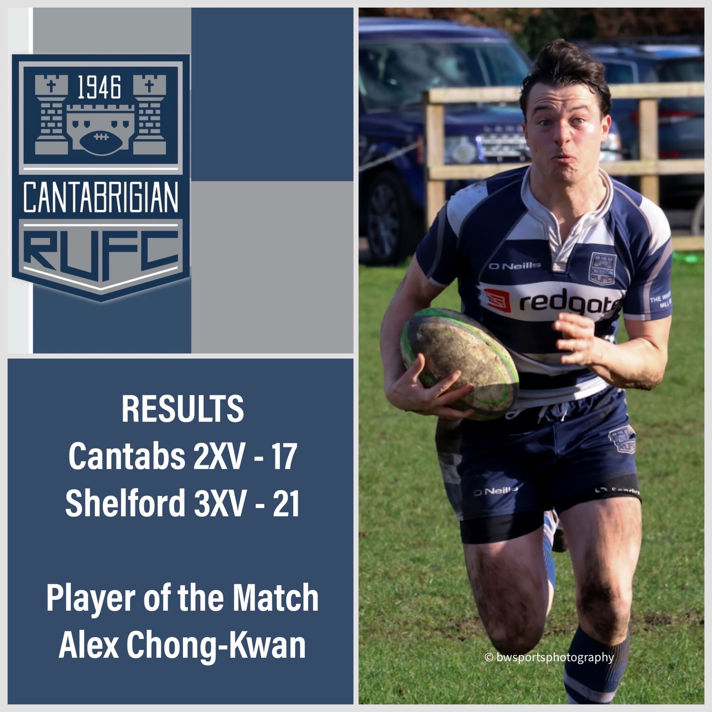 💥RESULTS💥
A closely fought game, and a huge team effort today, this is what Cantabs is all about 💪🏻
Congratulations to our Player of the Match - Alex Chong-Kwan 🎉
📸 @bwsportsphotography
#rugby #cantabs #cantabsrugby #socialrugbyincambridge #cambridge