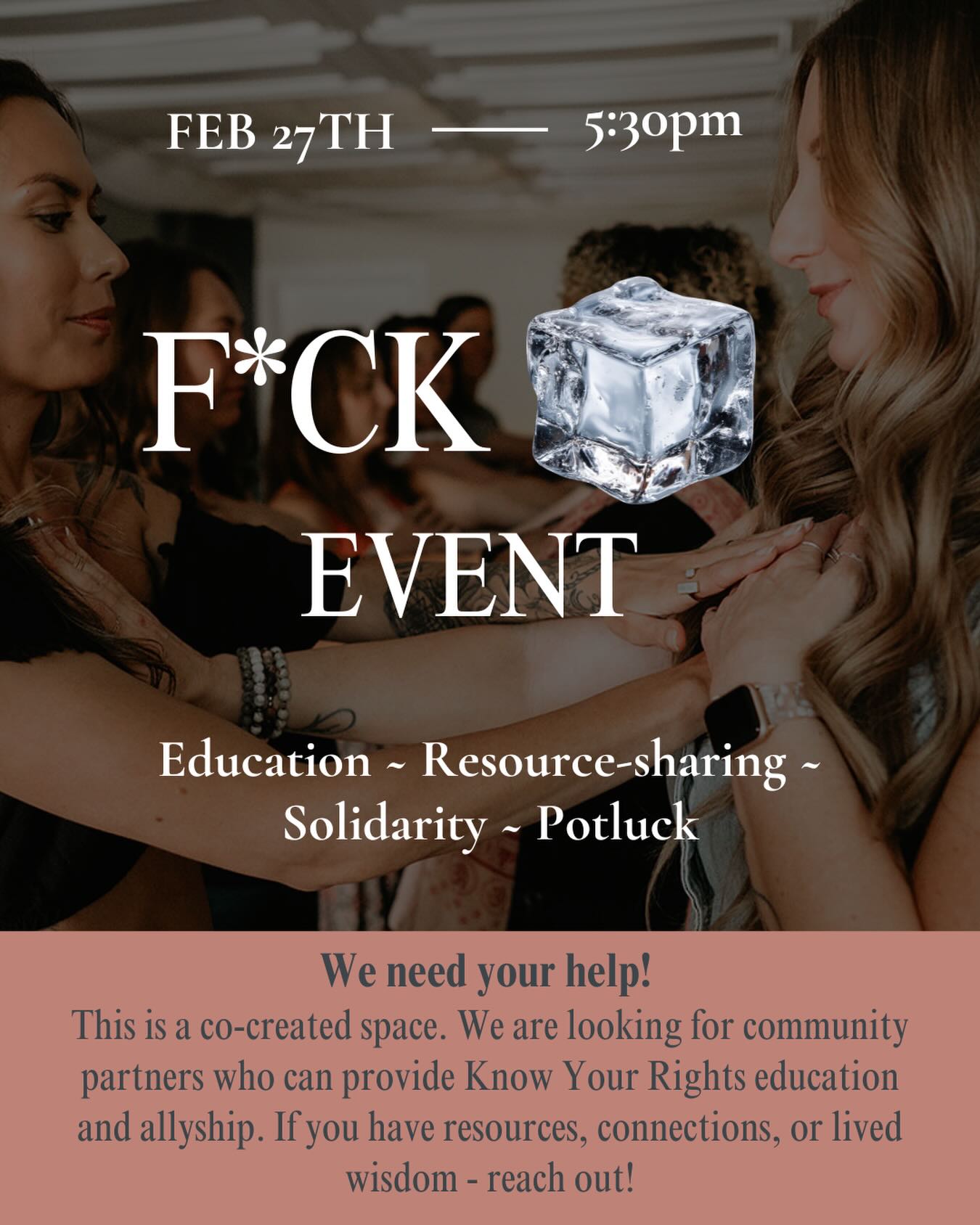 An open community gathering rooted in education, resource-sharing, and solidarity.
Community care is resistance.
We’re co-creating a space to share Know Your Rights education, real resources, and grounded allyship support. We’re building partnerships with aligned organizations and individuals — if you have connections, information, or lived wisdom to offer, we’d love to connect.
We will gather, learn, and eat together (potluck sign-up coming soon). Bring a dish if you’re able — or simply bring yourself. Presence is enough.
The evening will remain open-ended for those who need support, conversation, or a place to exhale. We stand together here.
Link in bio to RSVP! 💜