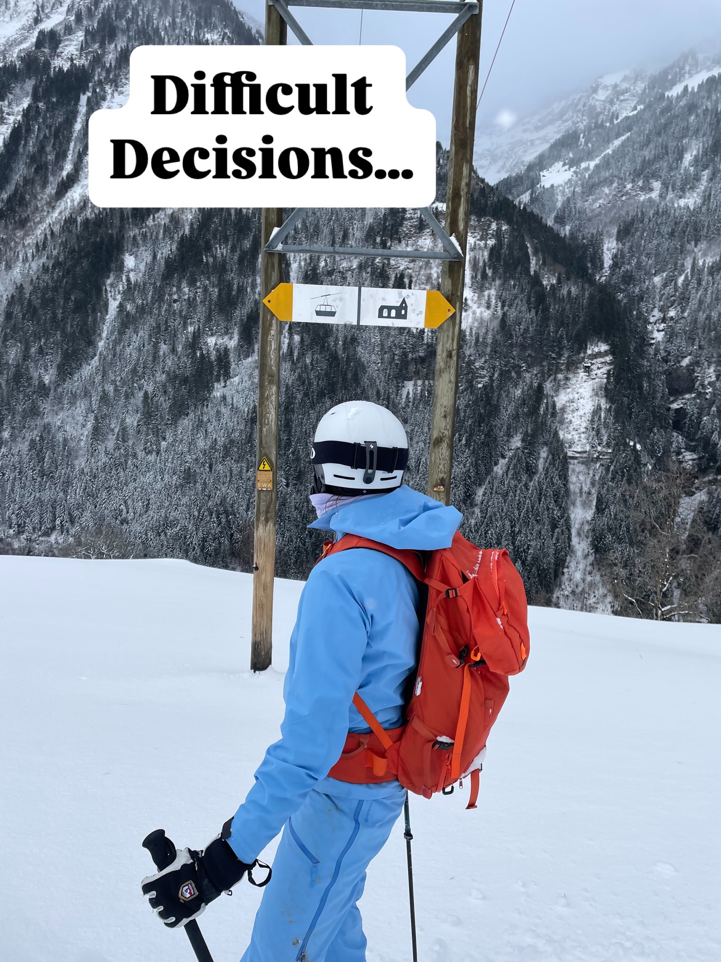 Sometimes you just have to decide…. What would you do?
@andermatt.official @andermatt_sedrun_disentis @blizzard_tecnica @imholzsportandermatt @vailmtn @fjallravenofficial
#andermattguides #weloveskiing #freerideandermatt #skitouring