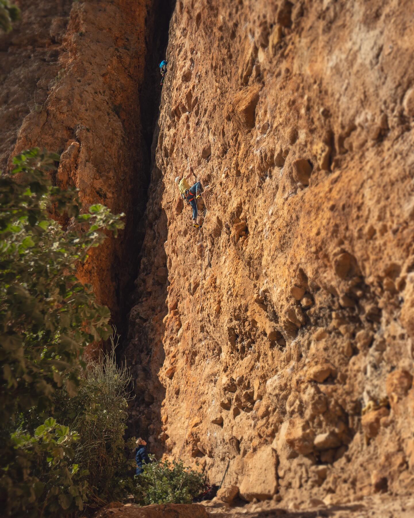 What an afternoon! A leisurely morning, a ten minute stroll from the AirBnB and this belter of a crag for a couple of hours 😍
I’ve driven past Sant Llorenc de Montgai’s crags a few times but really didn’t know much about the climbing other than it’s basically roadside and in an absolutely stunning location surrounded by beautiful orange rock, trees and water.
I had no expectations about the climbing but the two 7a’s I did were brilliant! Mostly big moves with big holds and on cool conglomerate rock, I had so much fun. I’d do more here in a flash.
Catalunya really is a special place, especially now the weather has improved somewhat.
.
#catalunya #escalada #climbing_pictures_of_instagram #beautiful