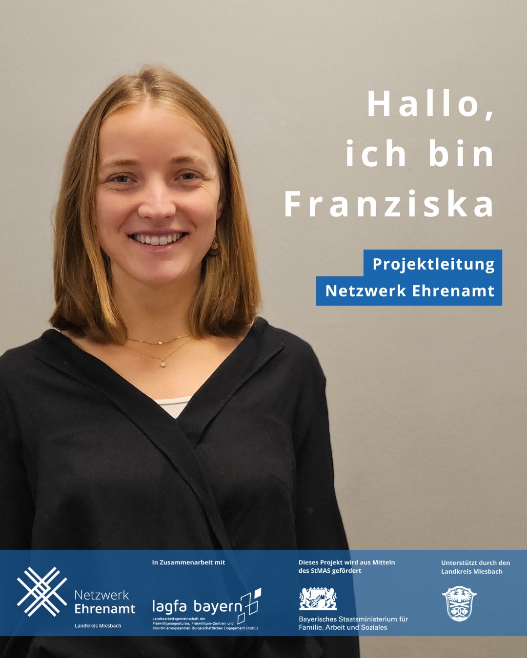 Hallo, ich bin Franziska Impekoven, 27 Jahre alt und seit Januar Projektleiterin des Netzwerk Ehrenamt im Landkreis Miesbach.
Ich stehe euch beratend zur Seite, egal ob ihr euch erstmals engagieren wollt, schon aktiv seid oder eure Organisation neue Ehrenamtliche gewinnen möchte.
Ehrenamt ist für mich nicht nur ein Beruf, sondern eine Herzenssache. Ich bin selbst engagiert und freue mich, andere dabei zu unterstützen, passende Wege zu finden.
Persönlich trefft ihr mich donnerstags von 10 bis 12 Uhr in der Bürgerstiftung Holzkirchen. Kommt gerne vorbei.
Alle Infos und Kontaktdaten gibt es auch auf www.nea-mb.de.
Das Netzwerk Ehrenamt (NEA) ist ein Projekt der Bürgerstiftung Holzkirchen und arbeitet in enger Kooperation mit der lagfa Bayern. Gefördert wird es vom Bayerischen Staatsministerium für Familie, Arbeit und Soziales und unterstützt vom Landkreis Miesbach.
@lagfabayern
@bayerisches_sozialministerium
#ehrenamt #gemeinschaft #verein #neavernetzt