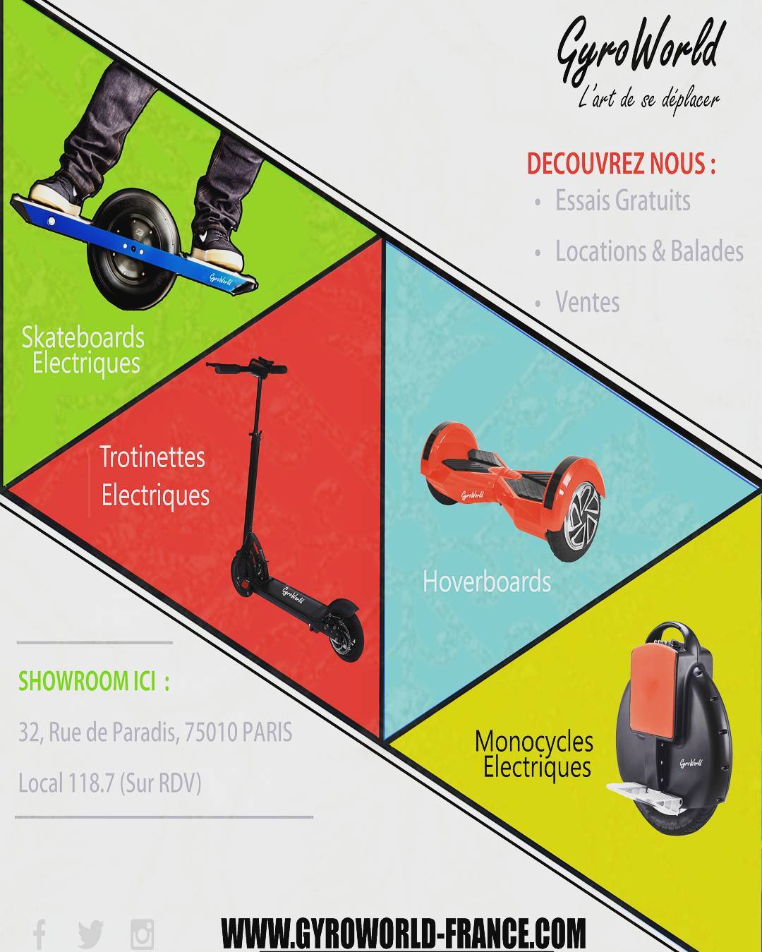 Découvrez tous nos produits de mobilité électrique !💯
WWW.GYROWORLD-FRANCE.COM
#gyropode #gyroworld #hoverboard #mobiliteurbaine #gyroworldfrance #segway #hitech #monowheel #monopode #gotway #ninebot #kingsong #monorover #monoroue #rouegyroscopique #trottinette #skateeletrique #onewheel #trotinetteelectrique #skatesolo
#skateboard #lille #fun #ecologie #environnement #futur #paris