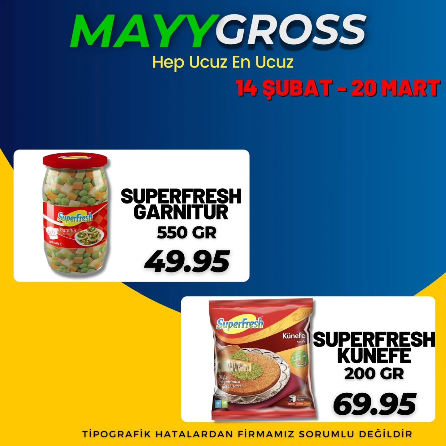 “14-17 ŞUBAT 2026 kampanyamız kapsamında kalite ve uygun fiyat bir arada. Mayy Gross’a davetlisiniz.”#kırşehir #kaman #manav #mucur#takipci