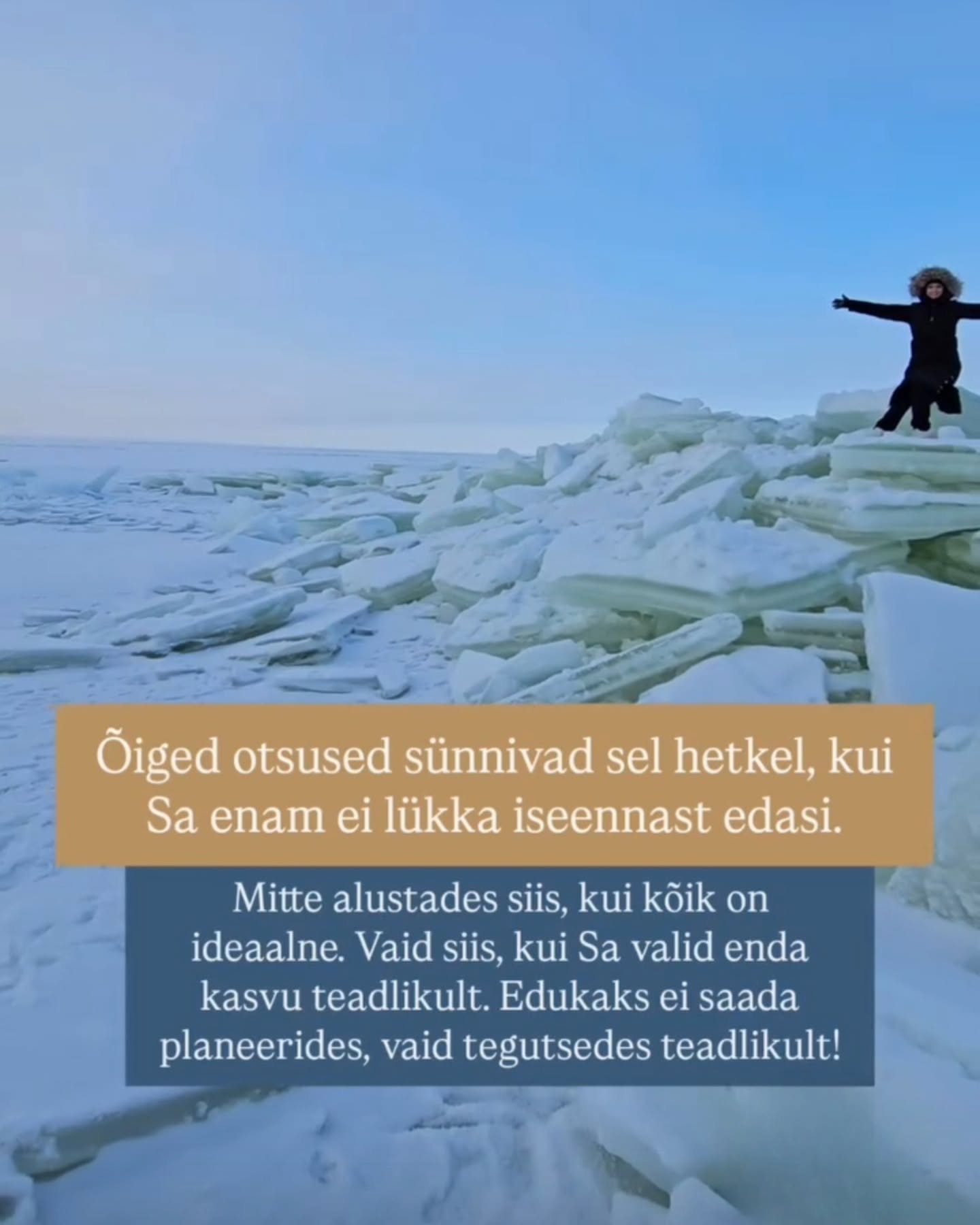 Kui Sa oled täna täiesti rahul,
ei tunne sisemist kutset kasvada
ja Sind ei kõneta teadlik eneseareng ettevõtjana,
siis see programm ei ole Sulle.
Aga kui Sa tunned, et miski siiski torgib…
💥 Kui Sa tead, et Sul on rohkem potentsiaali kui see, mida Sa praegu rakendad.
💥 Kui Sa januned selguse, fookuse ja sügavamate vestluste järele.
💥 Kui Sa tahad kasvada mitte ainult ettevõttes, vaid ka inimesena.
Siis kutsun Sind 3-kuulisse coachingu ja mentorlusega grupiprogrammi
„Järgmise taseme mina ettevõtjana“ 💥
See ei ole kursus.
See on:
✨ koos mõtlemine ja koos edasi liikumine,
✨ personaalsus - väike, kuni 6-liikmeline grupp (3 kohta on juba võetud - 3 veel vabad),
✨ fookus nii ettevõtte kasvul kui ka Sinu sisemisel kindlusel,
✨ iganädalased grupikõned + 2 individuaalset 1:1 coachingut,
✨ ruum, kus Sa ei jää oma küsimuste ja mõtetega üksi,
✨ külla tulevad oma ala eksperdid
Jpm põnevat ja väärtuslikku.
Eelmisel aastal tõstsin ma oma ettevõtte käivet 2,5 korda.
Mitte rohkem rabades – vaid luues selguse, hoides fookust ja tehes julgeid otsuseid. Ja sealjuures oli väga oluline samm > ümbritseda end inspireerivate inimestega. 🤩
Seda sama teekonda aitan ma nüüd luua ka Sinul.
🚀 Stardime 16.02 > Intensiivne 3 kuud + 2 kuud järeltoetust.
Kui Sa tunned, et see võib olla Sinu järgmine samm,
siis kirjuta mulle „JÄRGMINE TASE“ või broneeri tasuta 40-minutiline selguse kõne.
Kõne ei kohusta Sind liituma.
Aga võib anda Sulle vastuse, mida Sa oled oodanud.
Sinu ettevõte saab kasvada ainult nii palju, kui Sina lubad endal kasvada. 💚