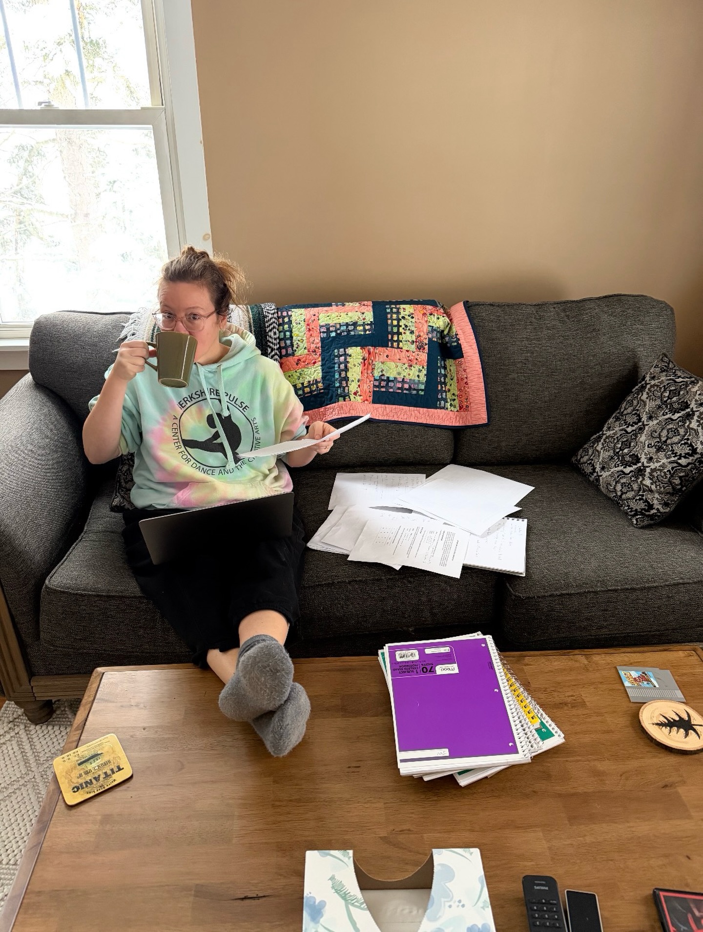 Writing my PhD dissertation.
My research is on attachment, looking at how practicing the Discipline of Authentic Movement impacts relationships.
I think I’m almost done. 😰 🤞 🤔