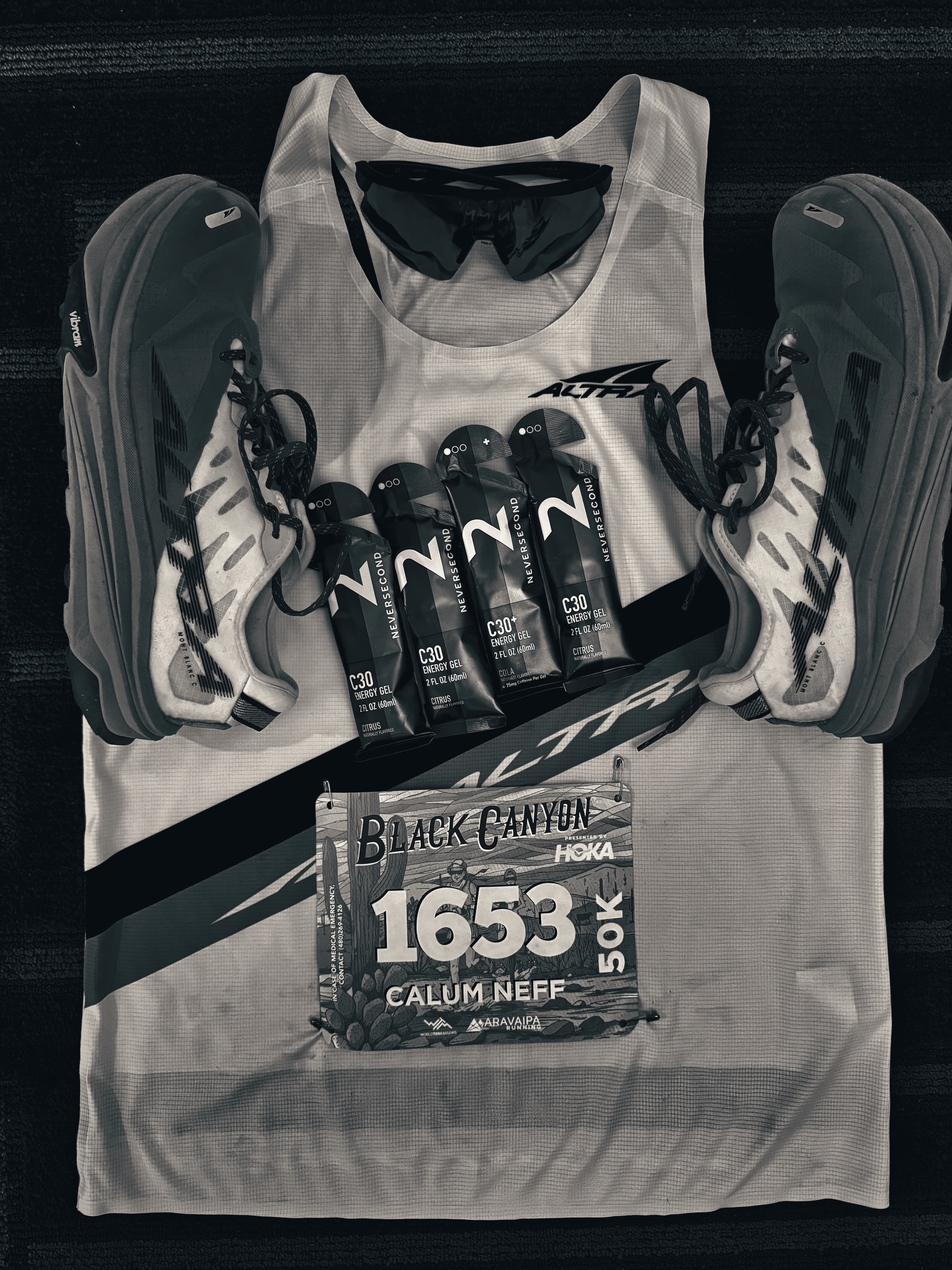 Black Canyon 50k 🌵
Ready for the half canyon full send tomorrow!
As I told the racers at last weekends TROT race, “keep the rubber side down” and that’s my main goal tomorrow as we try and run far too fast for the trails.
@altrarunning Mont Blanc Carbon is the shoe of choice and @never.second C30’s for fueling
#BlackCanyon50k #TeamAltra @opticnerveeyewear #FlatRunner #TrailRunning