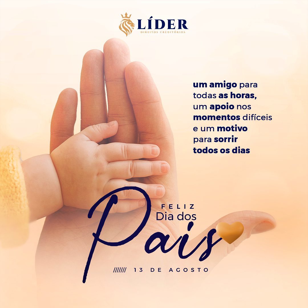 Que o seu dia seja abençoado e repleto de momentos especiais ao lado daqueles que você mais ama. Feliz Dia dos Pais! 💙
#liderprecatorios #diadospais #amor #familia #precatorios