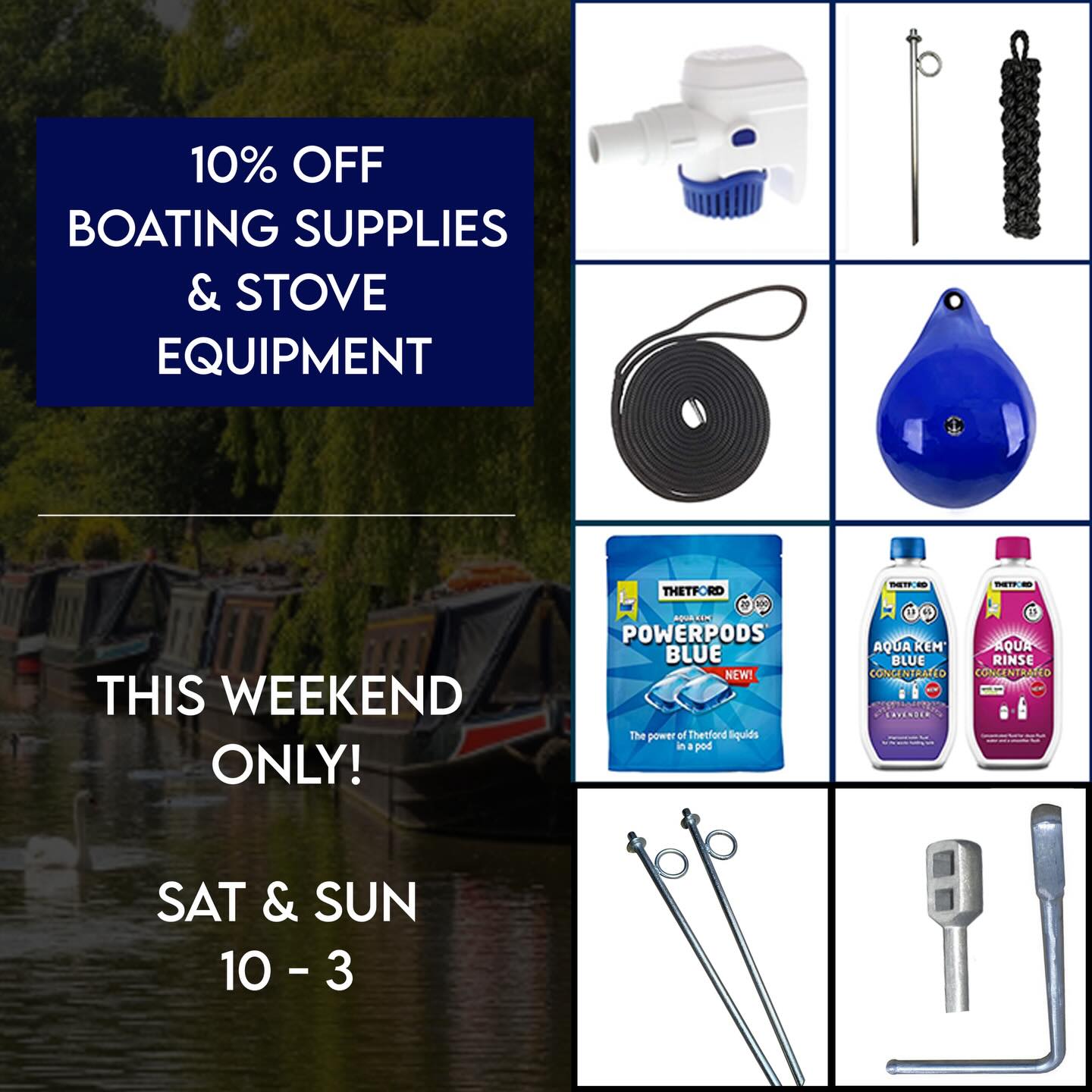 The countdown to boating season is on! Join us this weekend as we celebrate with 10% off and a weekend open! Find us at Willow Tree Marina, London. Saturday & Sunday 10AM - 3PM. Spring has almost sprung 🌷 🛥️