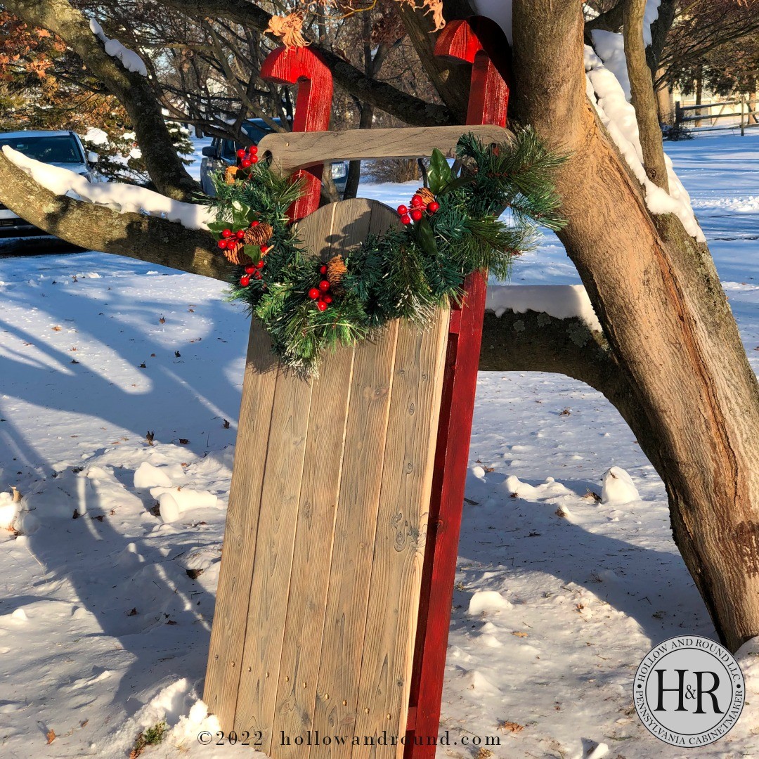 Made this for fun before Christmas 2021. Lucked out with snow a few weeks later and got this seasonal shot. The wood was burned and brushed before painting, and finished for indoor or outdoor use. Think we might scale this down to a tabletop size in the future, stay tuned.