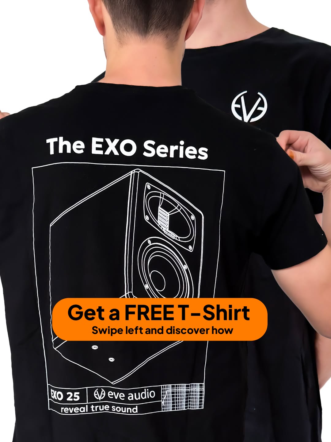 Buy a pair of @eveaudio EXO Monitors and receive a free t-shirt!