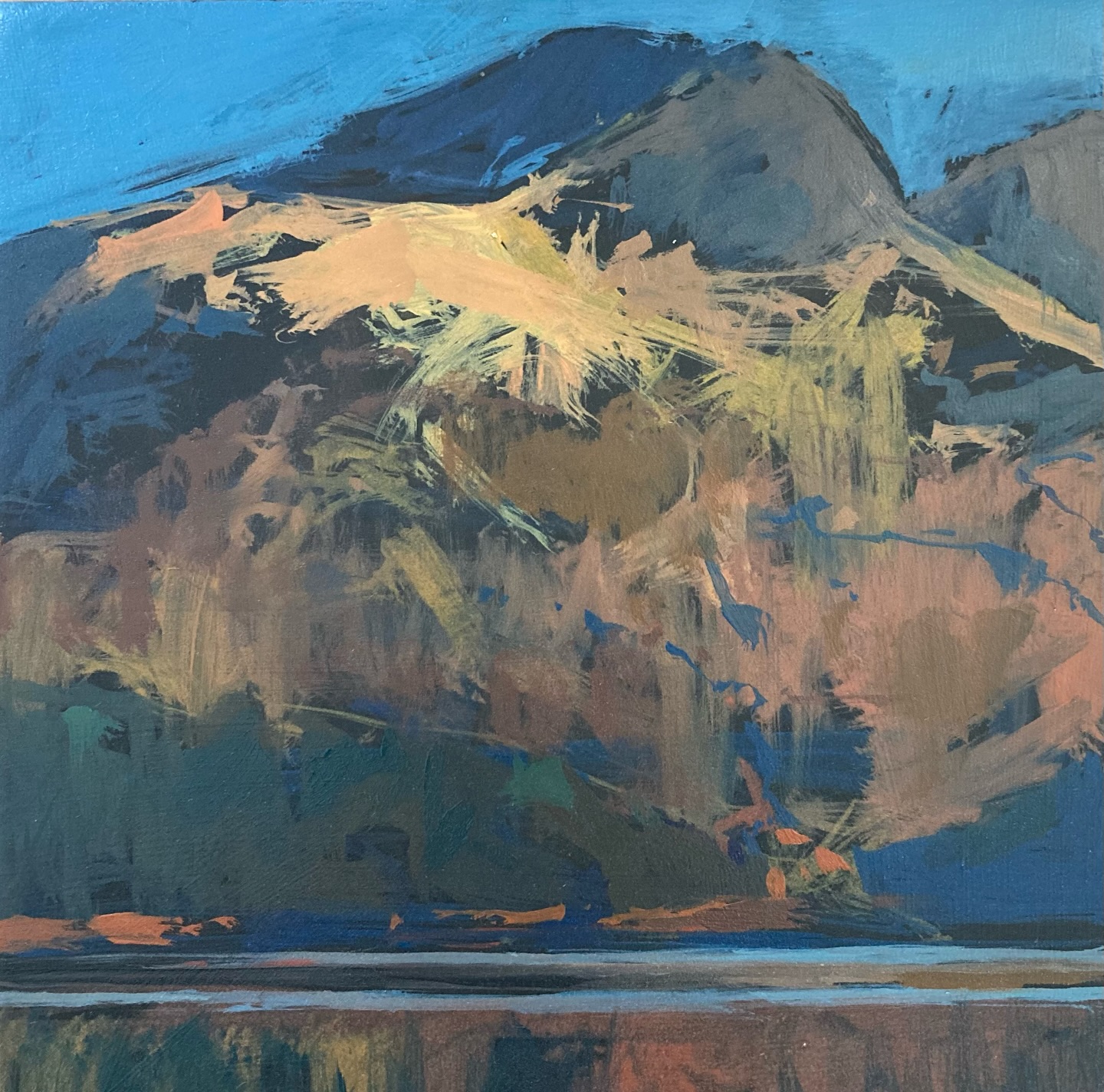 Good morning, this was an early ish painting this morning looking at Ben More .. we’re in Mull with @wildscotphoto looking who has spotted golden eagles, otter, a hen harrier yesterday too. They’ve gone off scoping out and filming golden eagles. And we’re painting and pottering close to where we’re staying.