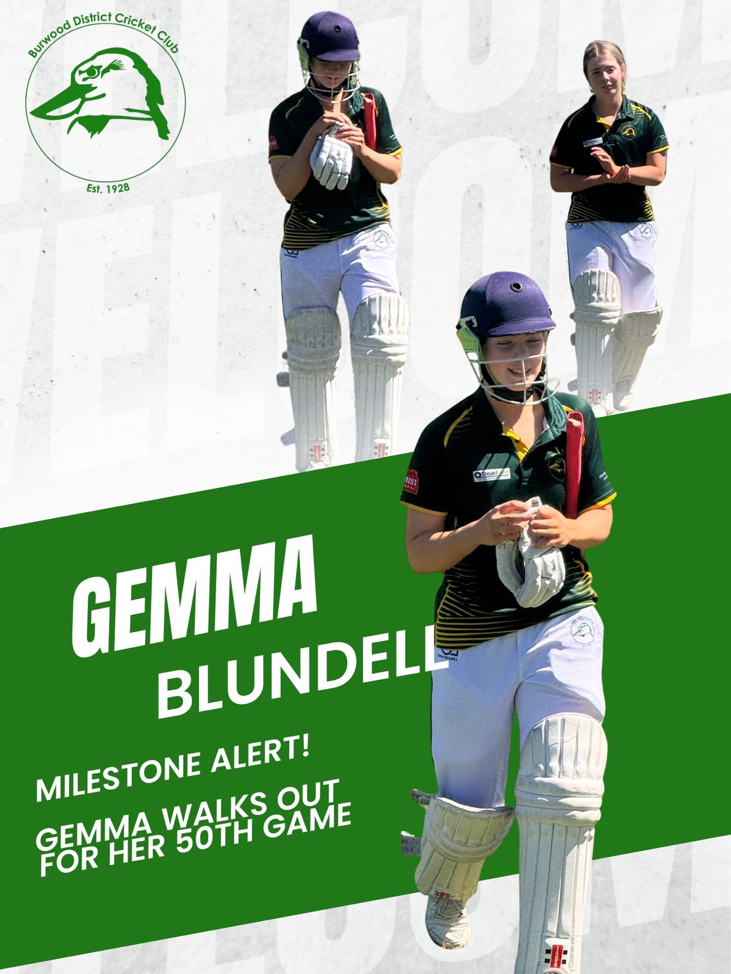 Massive congratulations to Gemma Blundell on reaching her 50th game last Saturday 👏🏏
An outstanding achievement built on hard work, consistency and passion for the game. Gemma has been a genuine all-round contributor — a quality pace bowler who hits great areas and a dependable batter who can change the momentum of a match.
To step up and compete in the Senior competition over the last two matches shows her confidence and growth. The future is bright - well done Gemma, plenty more milestones to come! 💙🔥
#50Games #ProudMoment #CricketJourney