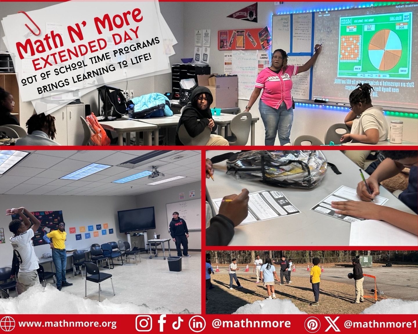 Wow. 2 weeks of Math Extended Day and our scholars are growing, thriving and having fun.
With 225 additional math minutes each week, students are strengthening their skills while engaging in @nbamathhoops with @learn_fresh for math literacy, plus clubs like soccer, boxing and dance. This is what high quality OST programming looks like, rigorous, joyful and impactful.
And we are just getting started. Join us for Pi Day and get ready for our Spring Break Academy. Trust us, you will wish you were enrolled too. Join us; support the cause, link in bio!
#MathNMore #MathIsLife #iheartafterschool #MathAndSports #STEMLearning