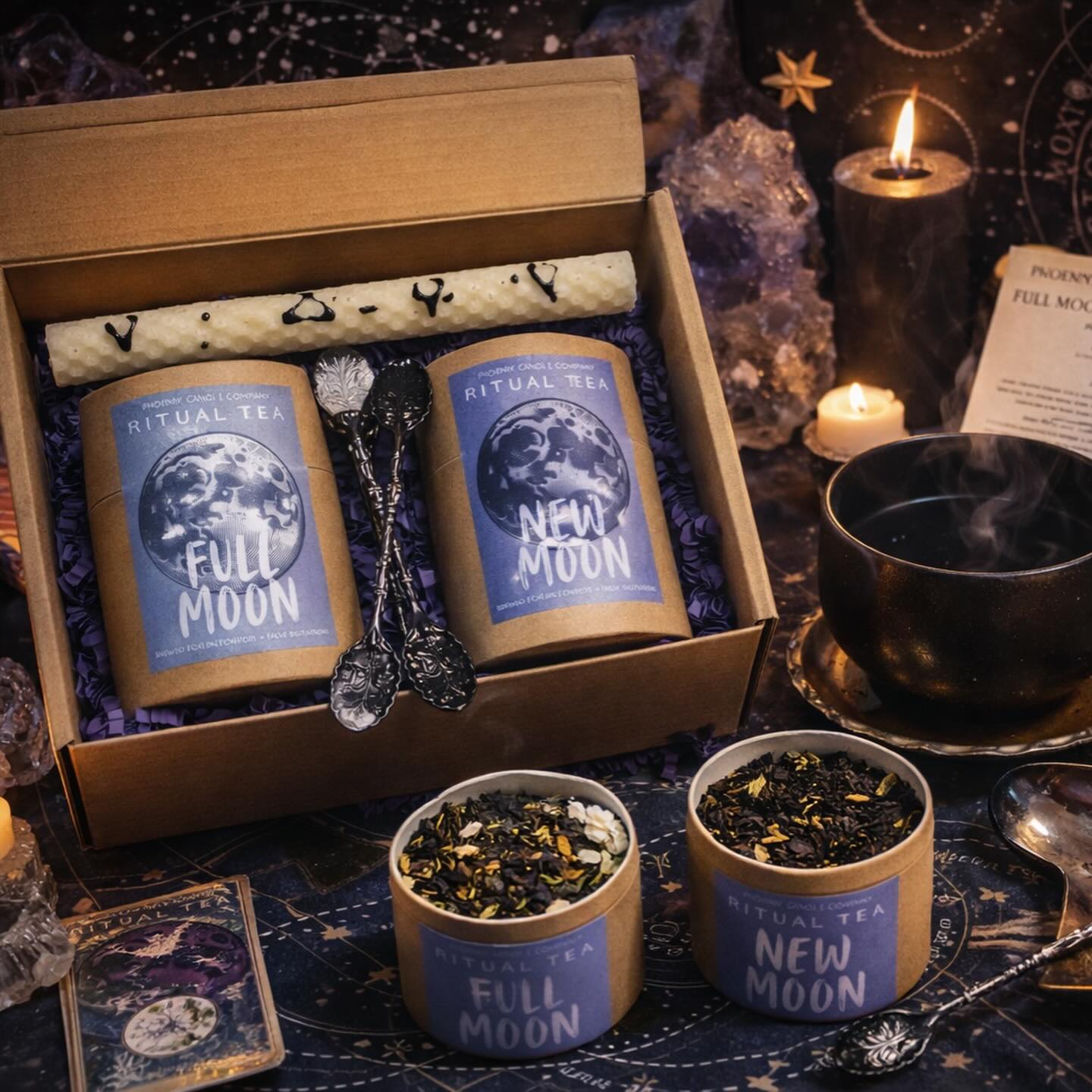 It’s here… 🌑 🌕
#moonritual #lunarmagic #teaceremony #phoenixcandlecompany #moonmagic