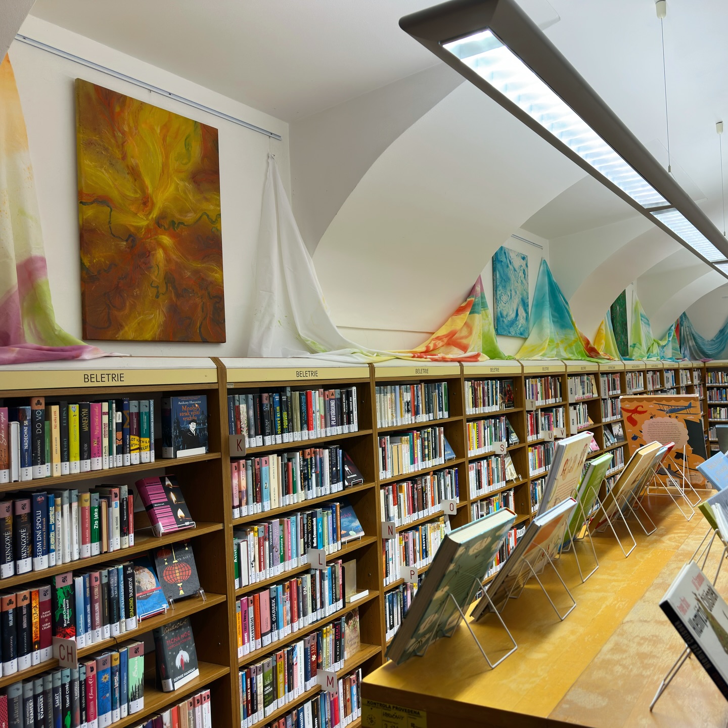 Poslední dva týdny výstavy Tichý Řeky Proud v městské knihovně na Pohořelci (Hradčany). ✨✨
Výstava je inspirovaná básní Evy M. Bauer @vdivemstaccatu , která ke mne hluboce promluvila. Dokázala jsem se ztotožnit s pocitem který nese. Nosíme v sobě tolik nevyslovených pocitů a především často smutku, procházíme v životě někdy tak těžké chvíle které si neumíme představit že sami zvládneme, ale naše duše jsou silné a unesou vše co nám život přinese.
Obrazy jsem chtěla vyjádřit bohatost našeho nitra, a jak i zdánlivě tichý proud řeky nese hluboké prožitky a pocity, a velkou sílu. Je to pozvánka k pohledu do nitra, nechat obrazy působit meditativně bez odhalení jejich názvu a významu.
Report z vernisáže 4.2.: Zahájení výstavy proběhlo velmi příjemně. Byl to krásný večer v komorním kruhu a s inspirativními rozhovory. Těším se na vaše postřehy o tom, jak mé umění souzní s prostředím knihovny. Miluji knihy i knihovny, takže tato výstava je pro mne velmi výjimečná. Děkuji všem, kteří přišli. 💖