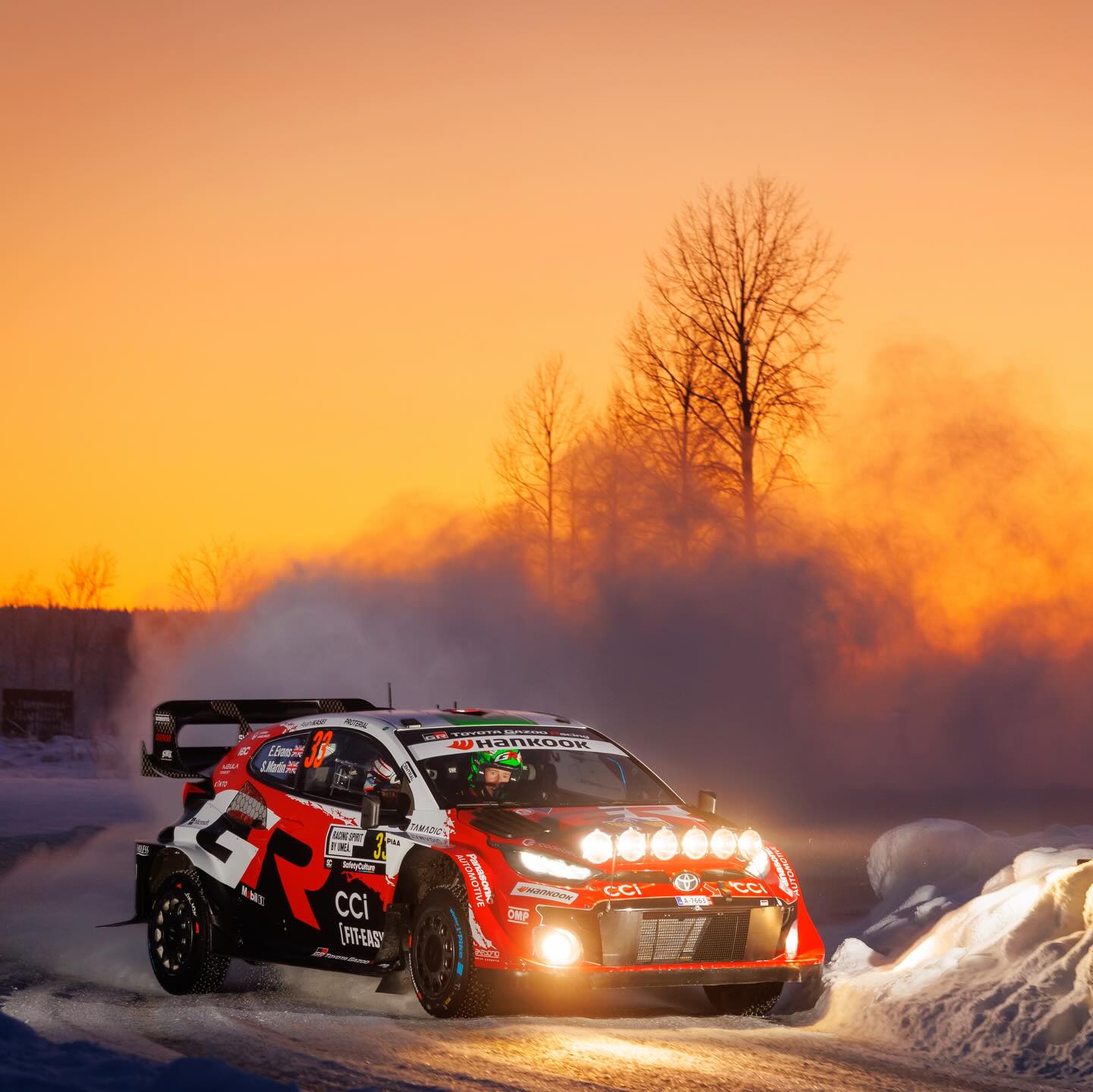 We lead the way after Saturday in Sweden 🇸🇪
Pretty happy with this morning, not so happy with the afternoon! We lost some ground to Taka and we ran out of tyres a little bit again this afternoon!
Tomorrow is another tough day, but we’ll give it our all 👊🏼
#EE33 #RallySweden #ToyotaGAZOORacing
