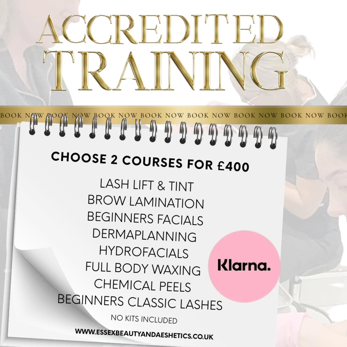 ACCREDITED TRAINING – LIMITED OFFER
Choose ANY 2 courses for just £400.
Perfect if you’re starting out or expanding your treatment list and want to maximise your income potential.
Available courses:
• Lash Lift & Tint
• Brow Lamination
• Beginners Facials
• Dermaplaning
• Hydrofacials
• Full Body Waxing
• Chemical Peels
• Beginners Classic Lashes
Fully accredited. Professional training. Real salon experience.
Keep your CPD hours updated and stay insurance compliant while adding new treatments to your price list. Ongoing education isn’t optional in this industry — it protects you and your business.
This is your chance to gain two new income streams for one unbeatable price.
No kits included.
Klarna available.
Secure your space now at
www.essexbeautyandaesthetics.co.uk
Serious about your beauty career? This is your sign.
#EssexBeautyAndAesthetics #essextrainingacademy #essexfacial #essexwaxing#essexlashes #essexdermaplaning #essexlashlift#basildontraining