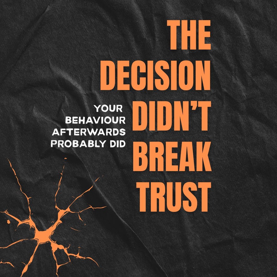 Most leaders expect the hard part to be making the decision. In practice, the difficult part begins afterwards.
Many assume pushback, foot-dragging, or negativity simply means people dislike what has been decided. That plays a part, but it is rarely the main cause.
The greater damage usually appears in how leaders handle the aftermath, once reactions begin to surface. Trust can drain away quickly when people are under pressure and start watching their leaders more closely.
The decision itself is only the start. What shapes trust is how leaders behave in the days and weeks that follow, when meetings feel awkward, when people test the boundaries of what the decision really means, and when the emotional impact begins to settle in.
At this point, certain patterns often appear...
Leaders become harder to find. Information comes out in fragments. Explanations grow longer and more defensive. Small delays or adjustments creep in, not because the situation has changed, but because the tension in the atmosphere feels uncomfortable to hold.
From the leader’s perspective, these responses feel sensible. To others, they signal uncertainty.
Early warning signs include:
🔺 Holding back information to avoid reactions
🔺 Explaining the decision repeatedly, adding more detail as the room stays uneasy
🔺 Softening or edging away from the decision because of the atmosphere, not because of new evidence
Most people can accept an unpopular decision. What unsettles them is sensing that the person who made it is no longer fully behind it.
Authority in these moments is simple:
🔹 Remain visible
🔹 State the decision plainly, then stop
🔹 Allow some discomfort in the room
Trust rarely collapses in a single moment. It slips away in the small exchanges that follow.
❗That is the part most leaders underestimate.