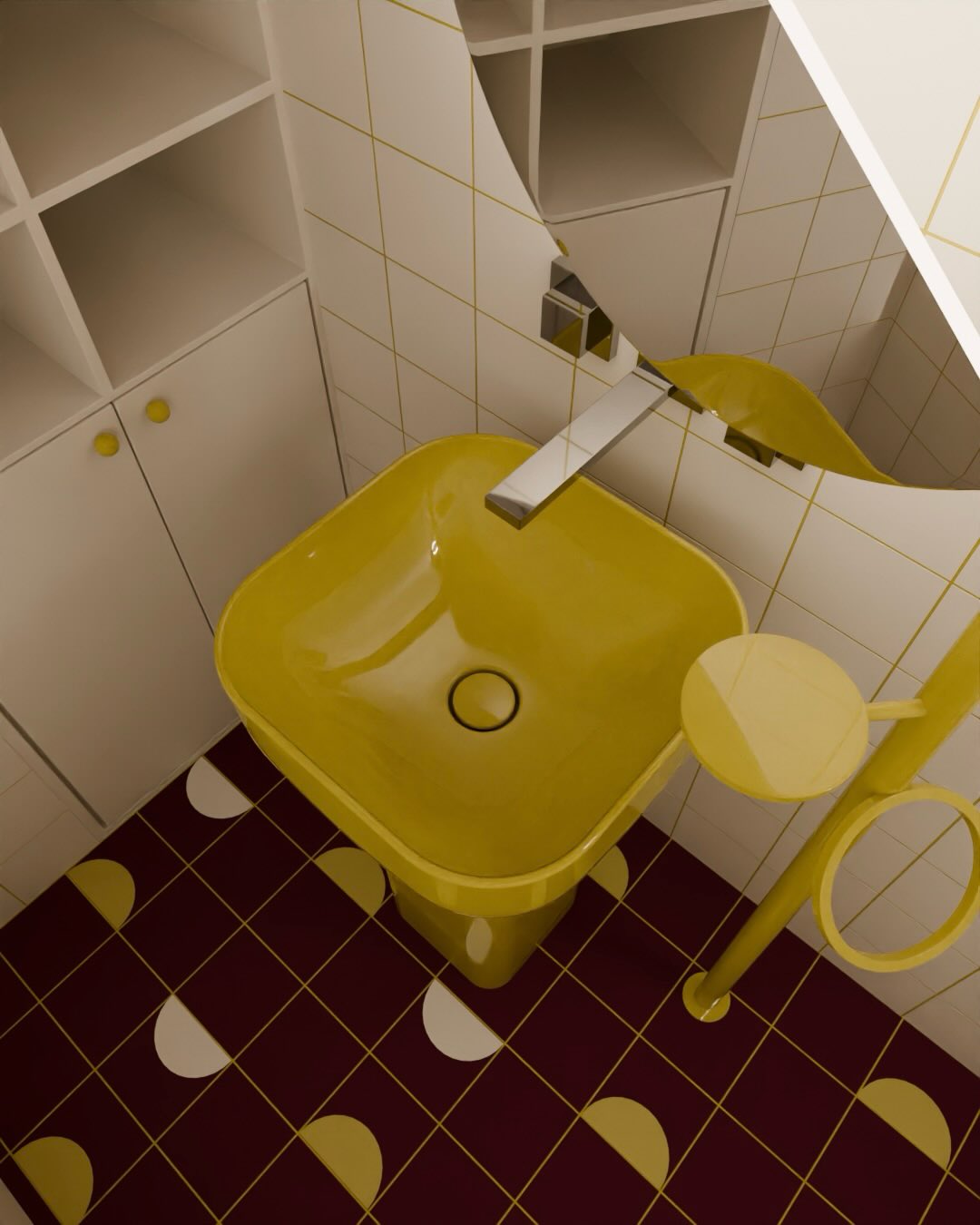 Casa CG37 - render di progetto ✨
Oggi vi presentiamo questo bagno ospiti progettato insieme ai nostri clienti: un bagno cieco ricco di personalità. Abbiamo ripreso le tonalità presenti nel resto della casa, accentuandole per creare un effetto ancora più deciso e scenografico.
Il senape, scelto per i dettagli, aggiunge un tocco di colore e vitalità a uno spazio pensato per sorprendere, quasi fosse l’anima della casa che accoglie e racconta la sua identità.
Che ne dite? Avreste scelto anche voi queste tonalità?
Rivestimenti: @quintessenzaceramiche
Lavabo freestanding: @ceramicasimas
Applique: @leds_c4
Rubinetteria e sanitari: @idealstandardofficial
Arredi: custom (vi aggiorneremo a breve 🤭)
•
•
•
#interiordesign #bathroominspo #colorpalettes