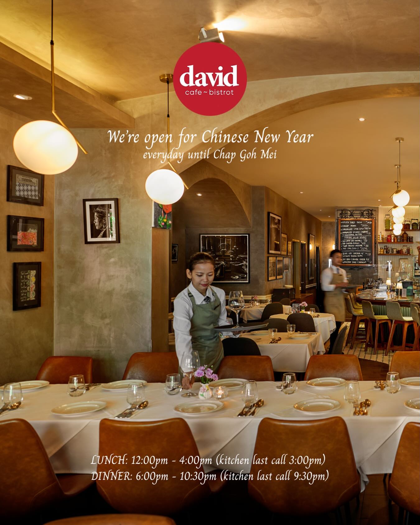 Visit us for your festive feasts. We’re open everyday throughout Chinese New Year, Mondays to Sundays.