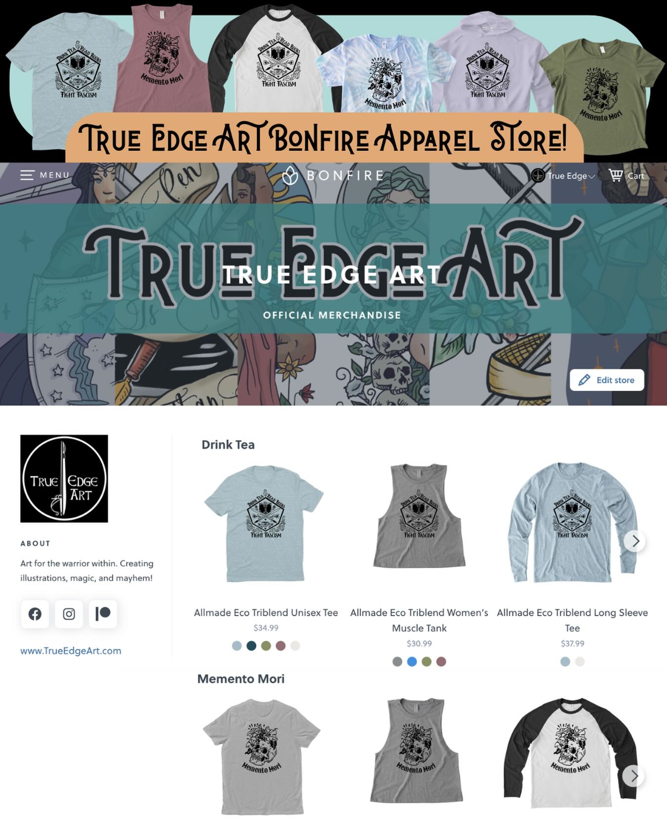 Oh Happy Day! ✨🖤⚔️
New Bonfire Shop AND a new Patreon post about all the projects I’m working on. Check them both out with the link in my bio!