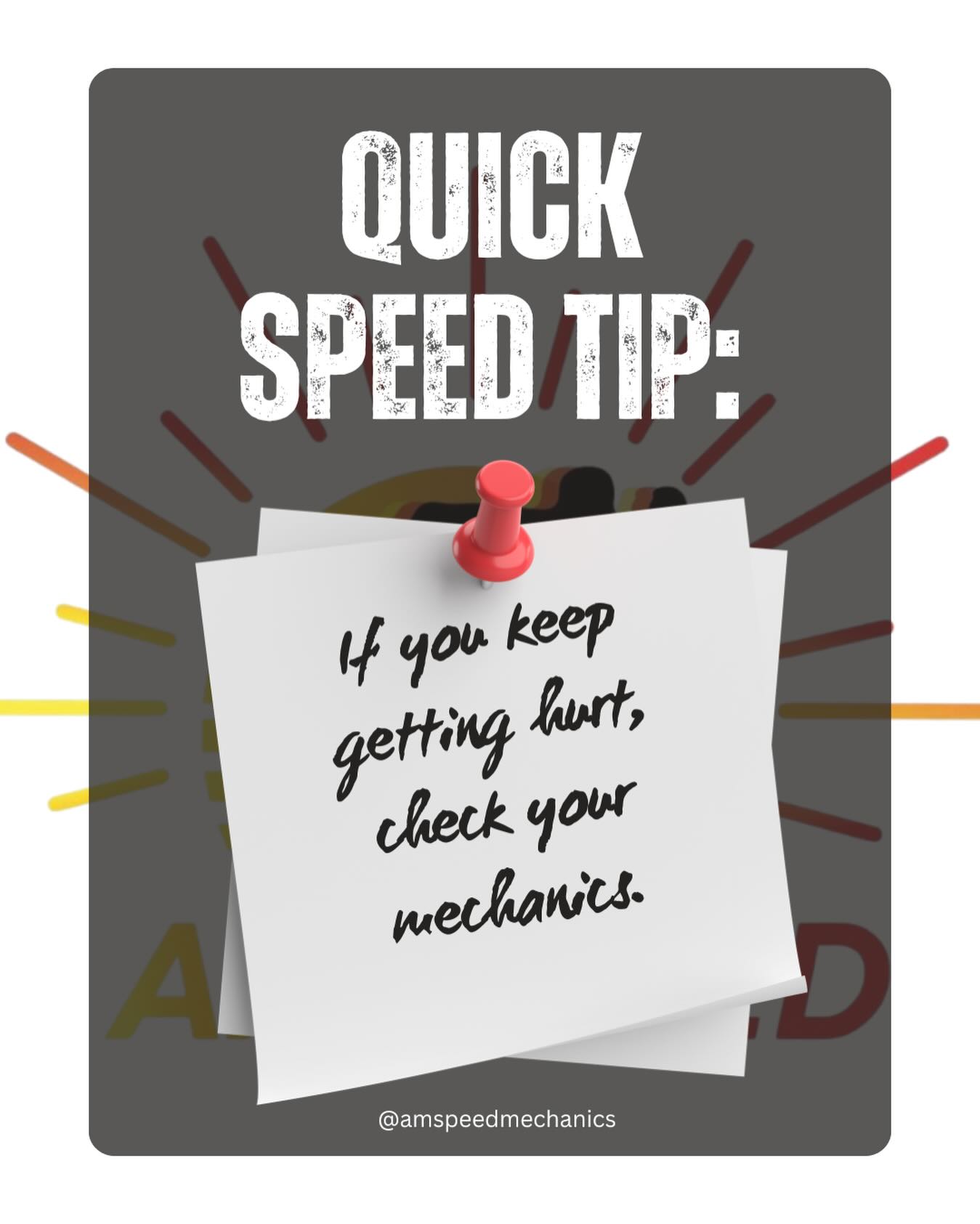 Overstriding.
Reaching instead of driving.
Standing up too early.
Bad sprint form equals built-in brakes and extra stress on your hamstrings, knees & shins.
Speed should make you durable, not fragile.
Fix how you run. Then run fast. ⚡️
#amspeed #speedmechanics #trainsmarter #injurypreventiontraining