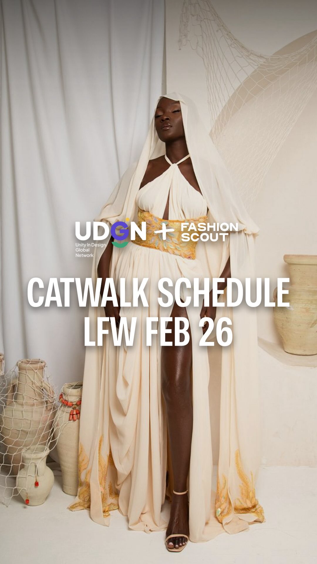London Fashion Week
An Anthropology of African Stories
These curated collection images capture the spirit of African design. And this February 21, witness the magic unfold live at the showcase.
#LFW #UDGN #AfricanDesigners #CulturalStories #fashionscout