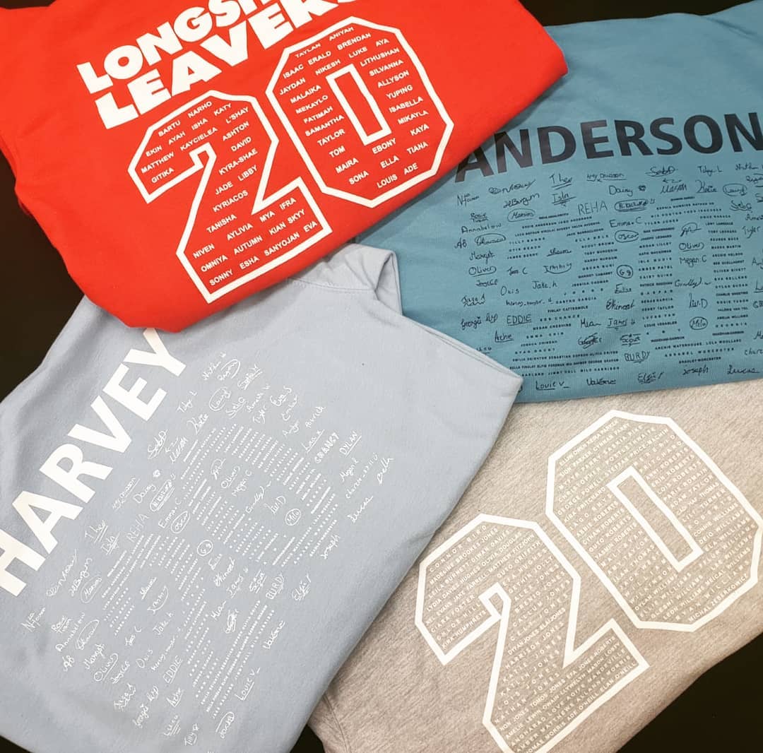 We are open and shipping leavers hoodies as normal. Take a peek at some of the eye catching designs we have produced this week 😍👀 #leaverswear #leavershoodies #schoolleavers #schooluniform #schoolleavershoodies #pta #primaryschool #secondaryschool #leavers2020