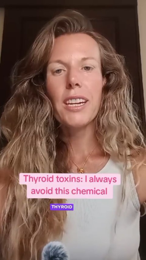 Thyroid toxins: this chemical is commonly found in household and beauty products and may interfere with thyroid health because it may cause problems with thyroid hormone synthesis, thyroid hormone transport or cellular structure. Always check labels. #thyroid #hypothyroid #thyroidproblems #thyroidtoxins #parabens