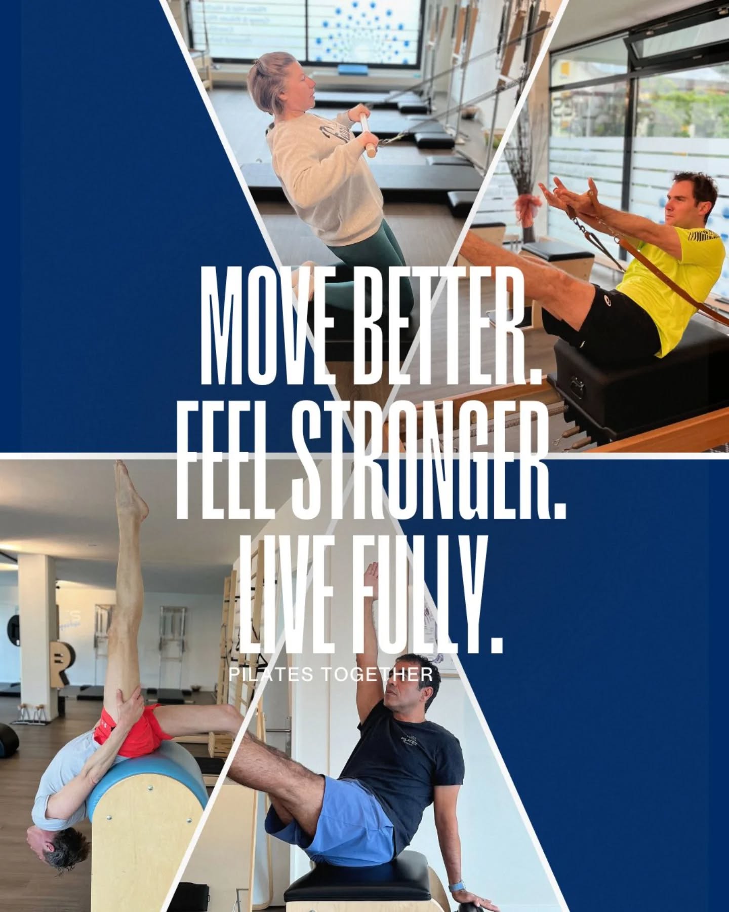When you choose to move with awareness, you choose to invest in yourself. Pilates helps you reconnect to your body, build deep strength, improve mobility, and create balance from the inside out.
It’s not just about exercise — it’s about listening to your body, respecting it, and giving it what it truly needs.
Choose you.
Join us at PilatesTogether and experience mindful movement that supports you for life. ✨💪