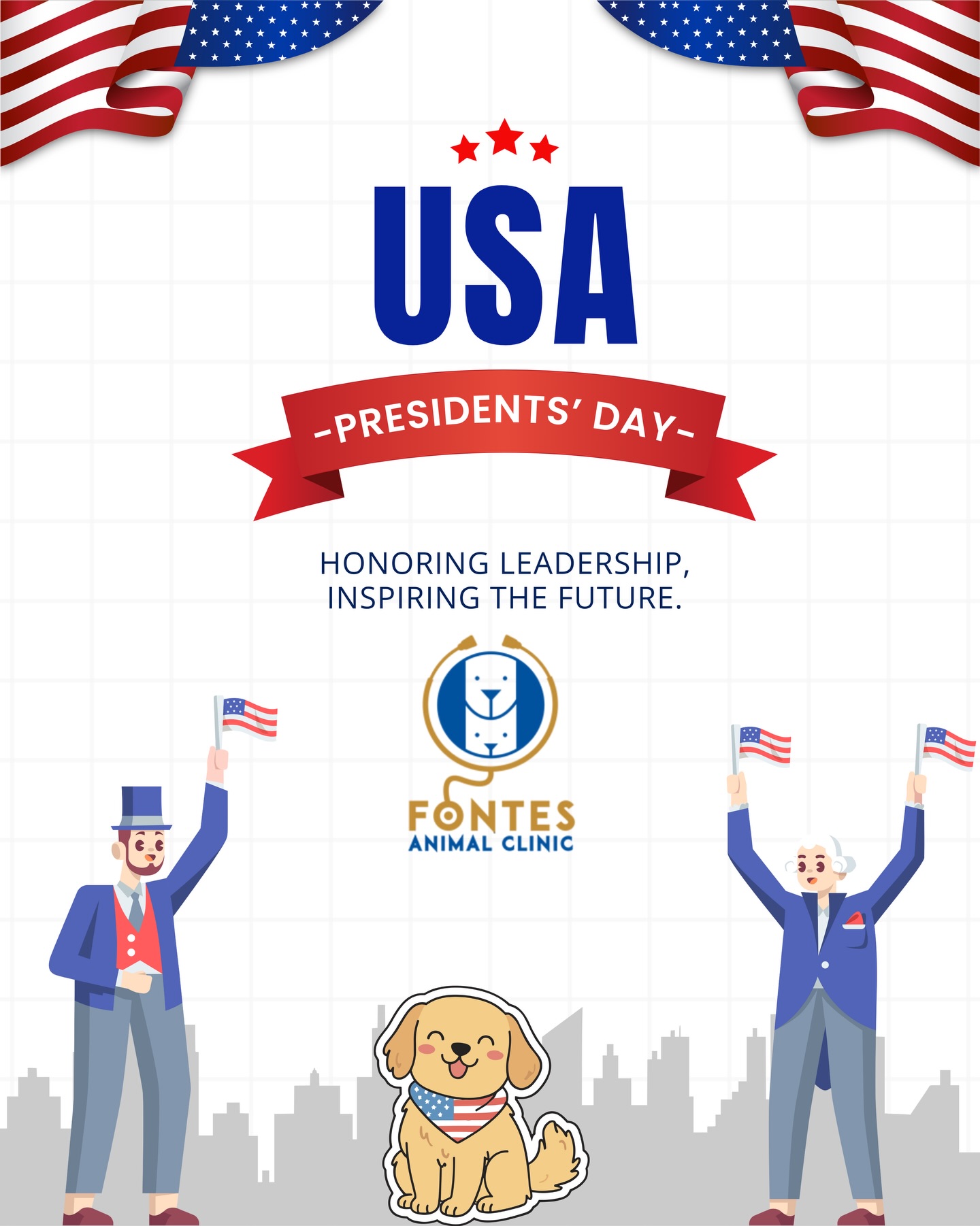 🇺🇸🐾 Happy Presidents’ Day! 🐾🇺🇸
Today we honor leadership, celebrate our nation’s history, and look toward a brighter future. ❤️🤍💙
At Fontes Animal Clinic, we’re proud to serve our community and care for the pets who make every home a little happier. 🐶🐱
Wishing you a safe and joyful holiday filled with family, freedom, and furry cuddles! 🐾✨
#PresidentsDay #FontesAnimalClinic #HonoringLeadership #PetCare #USA VeterinaryCare